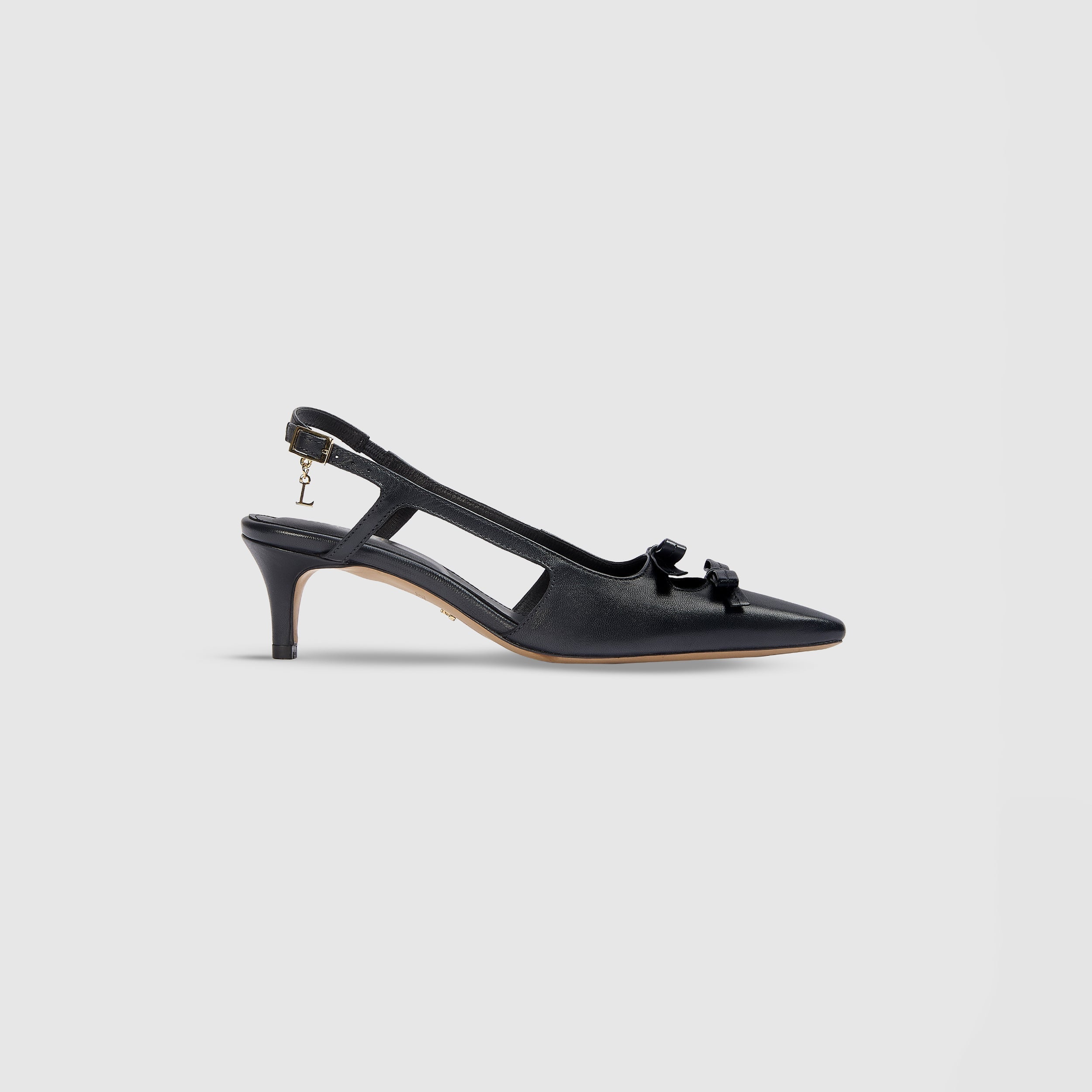 Soft Kitten Heel in Coal