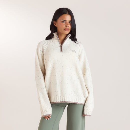 Strickpullover aus Wollmischung - Crèmefarbe alternate