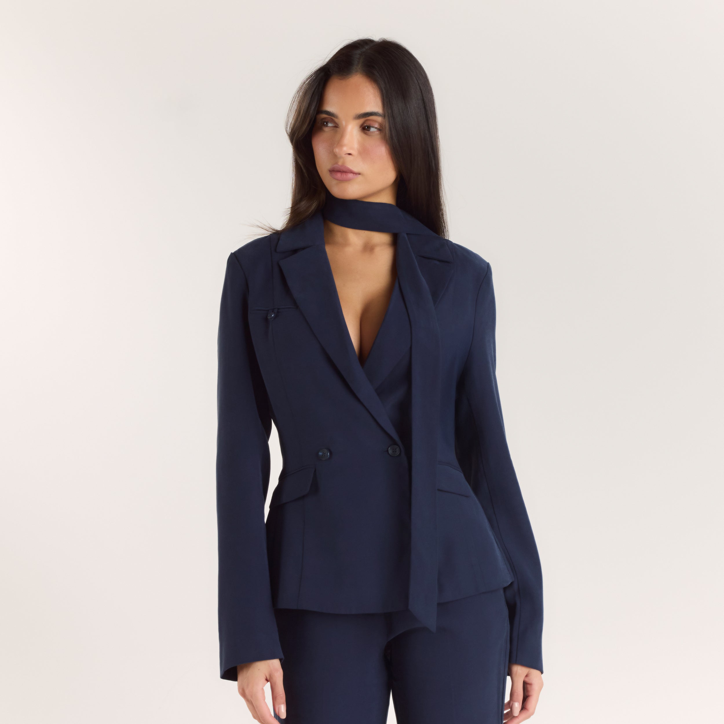 Figurbetonter Multiway-Blazer - Marineblau