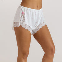 Satin Pyjama-Shorts - Florales Muster