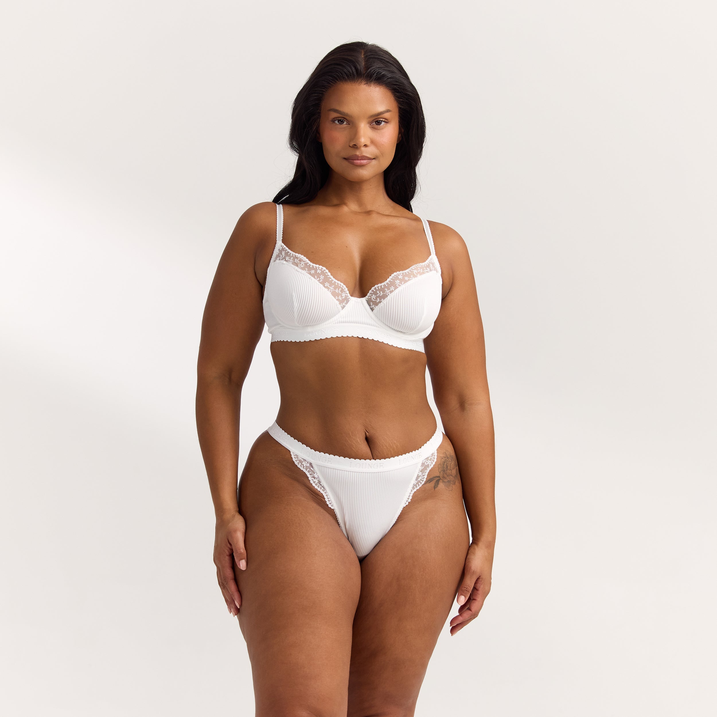 Ribbed Balcony BH | Ribbed Balcony BH - Weiss