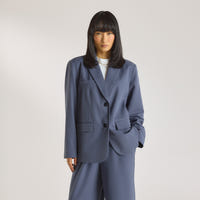 Übergrosser Blazer - Blau