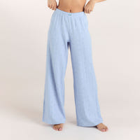 Pointelle Pyjamahosen - Florales Blau
