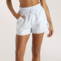 Bloom & Stripe Pyjamashort - Blau