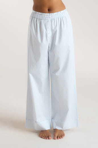 Bloom & Stripe Pyjamahose - Blau