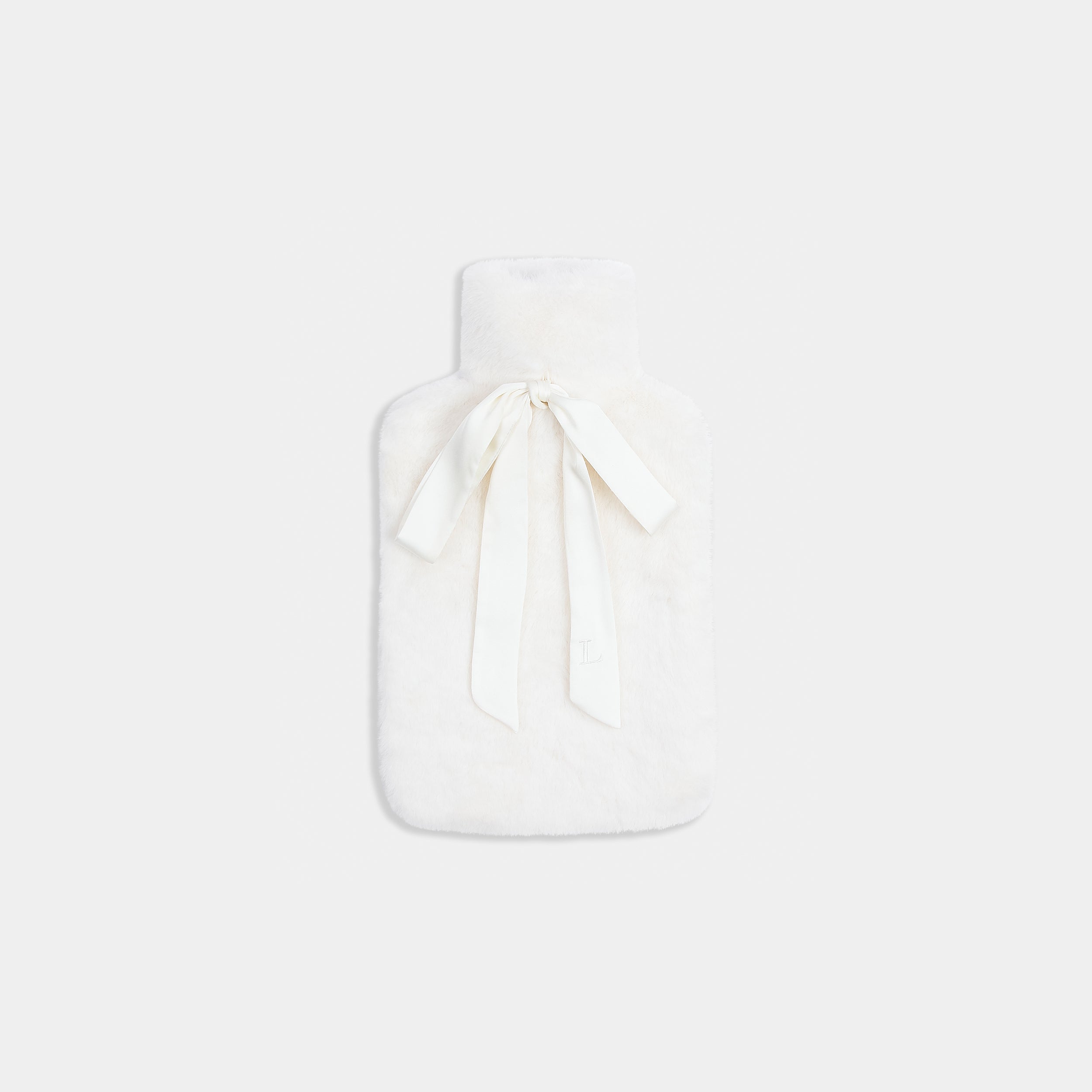 Kunstfell-Wärmflasche - Elfenbein