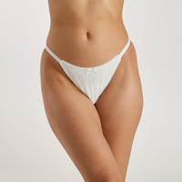 Pointelle Triangle Brazilian Slip - Hafermilch