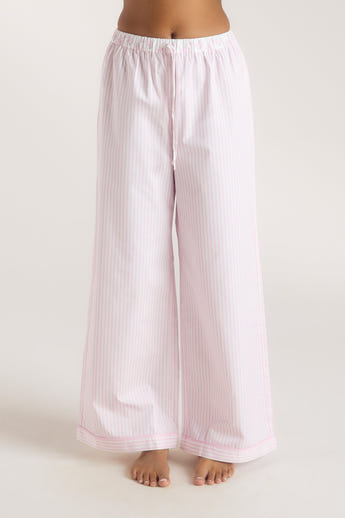 Bloom & Stripe Pyjamahose - Rosa