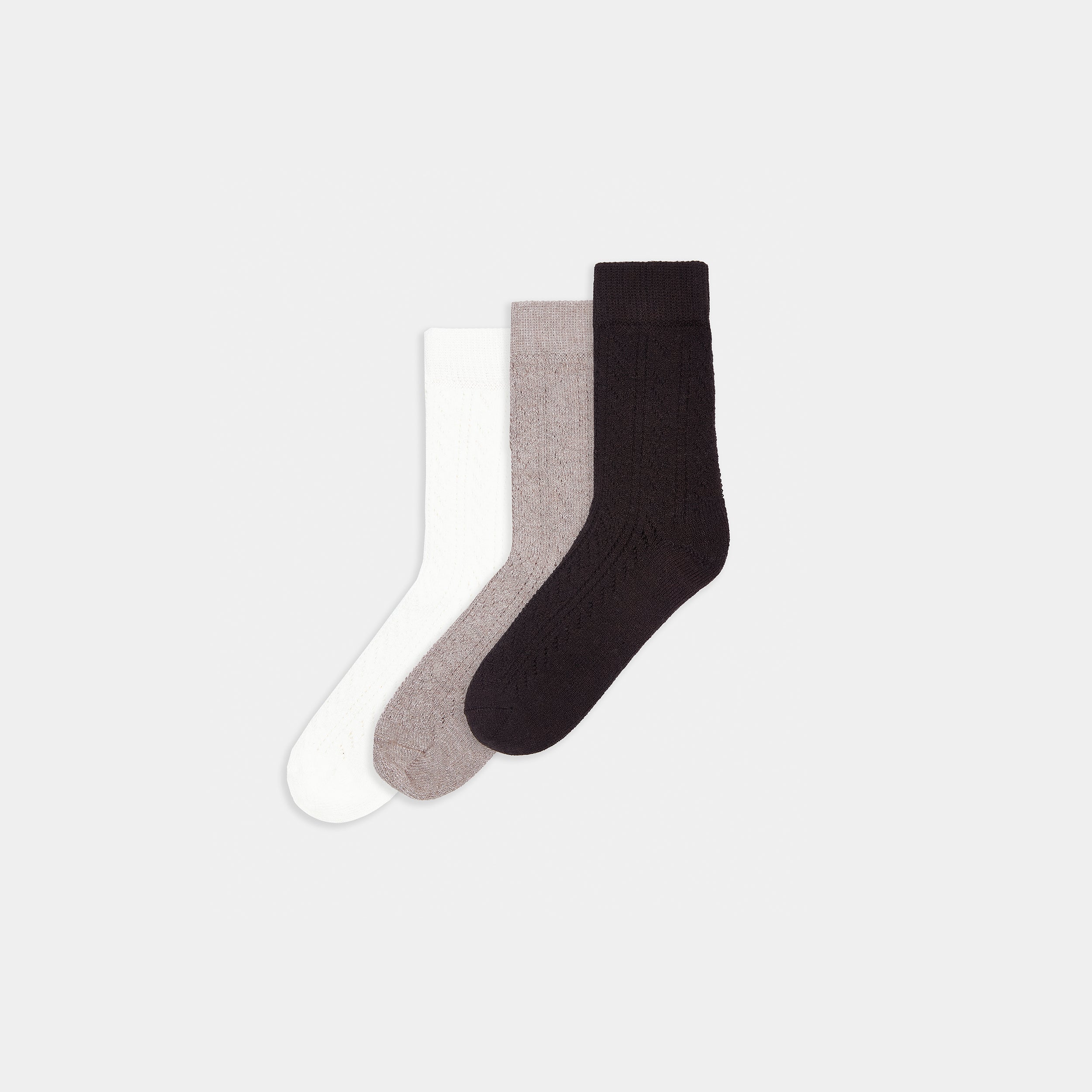 Pointelle Socken (3er-Pack) - Bunt