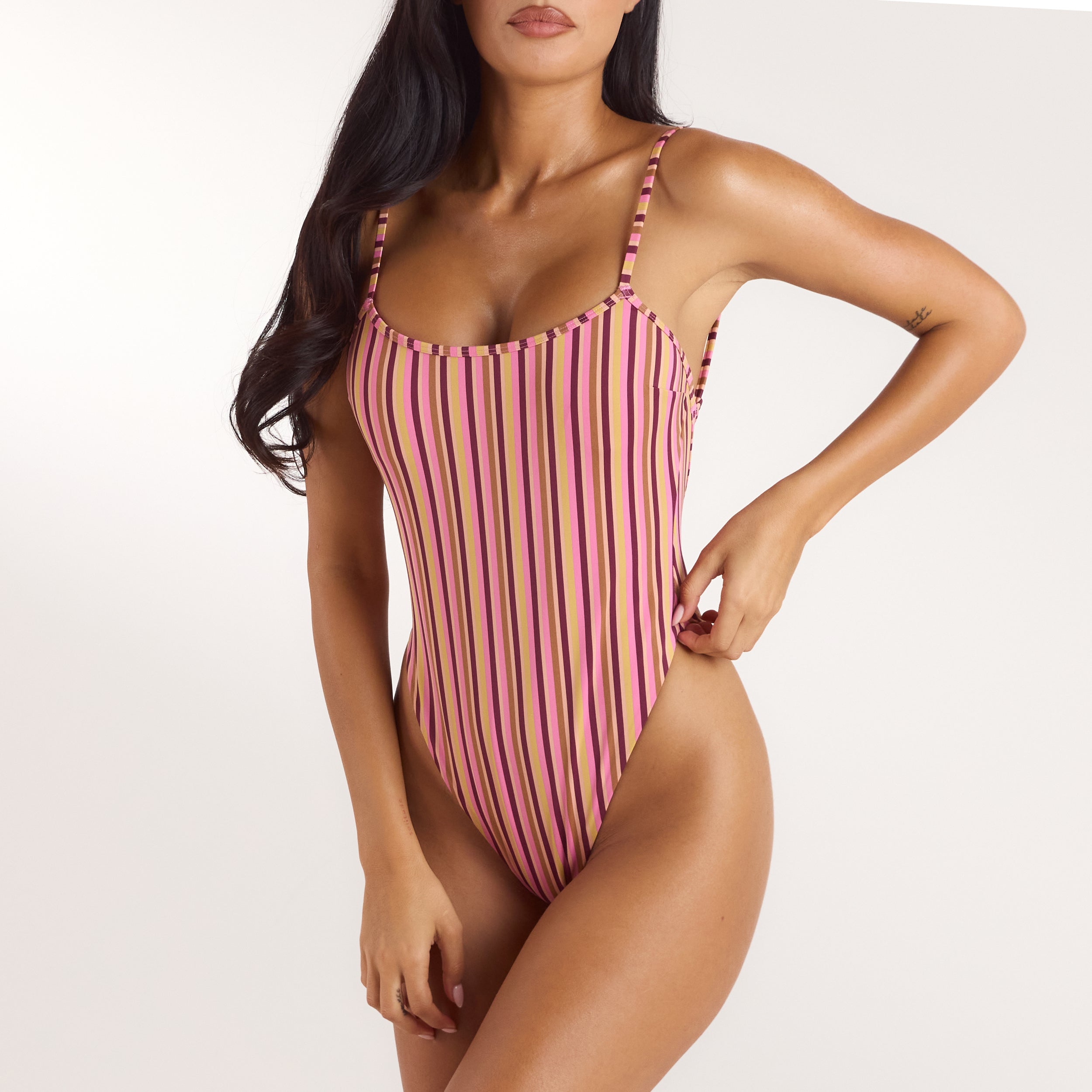 Sunstripe Badeanzug - Retro-Streifen alternate