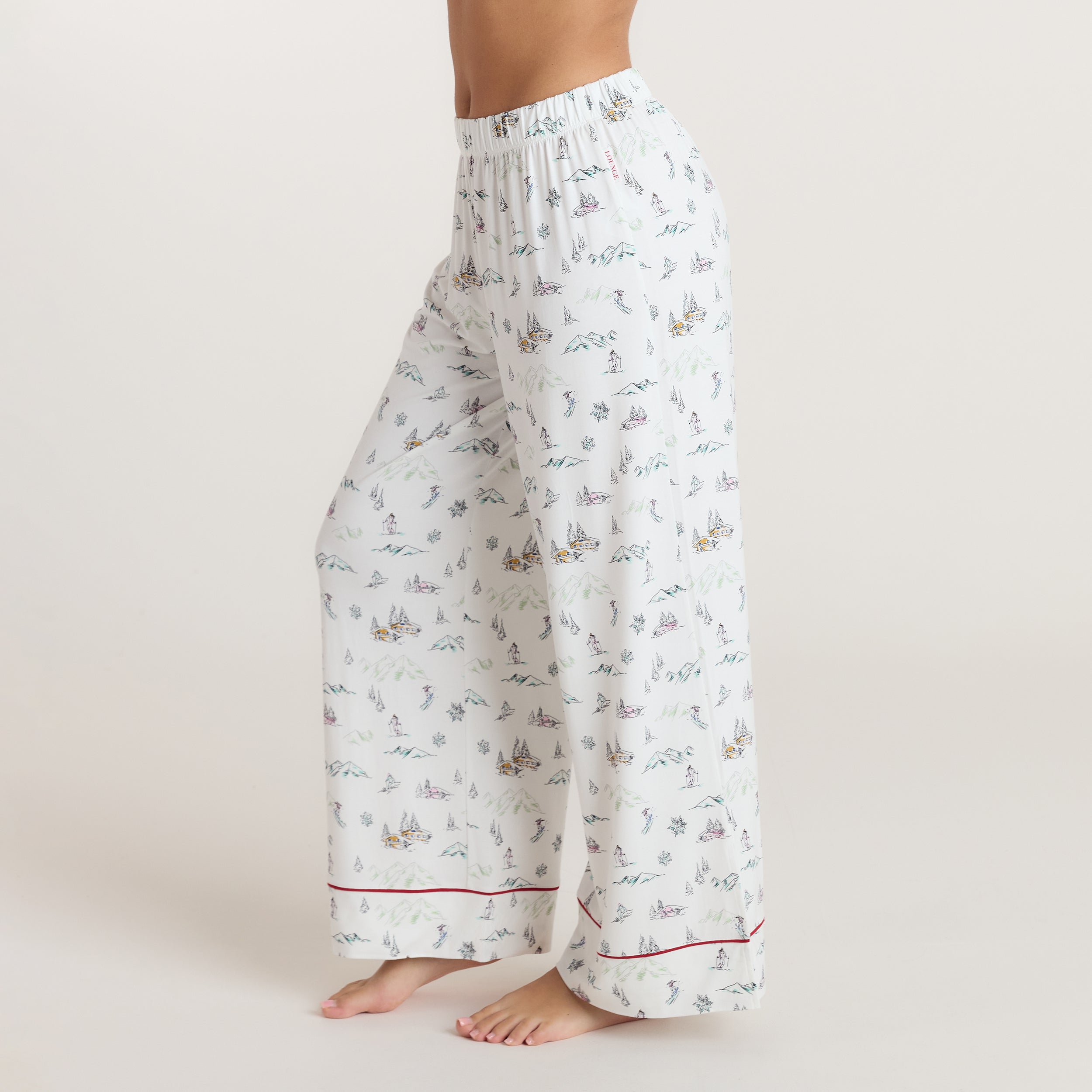 Alpine Dreams Pyjamahosen   - Ski Muster alternate