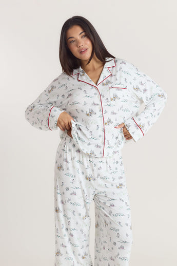 Alpine Dreams Pyjamahemd - Ski Muster alternate