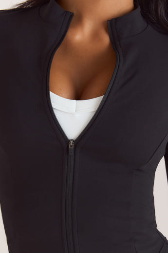 ContourSoft™ Zip-Up Jacke - Schwarz alternate