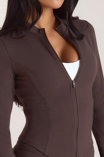ContourSoft™ Zip-Up Jacke - Dunkle Schokolade alternate