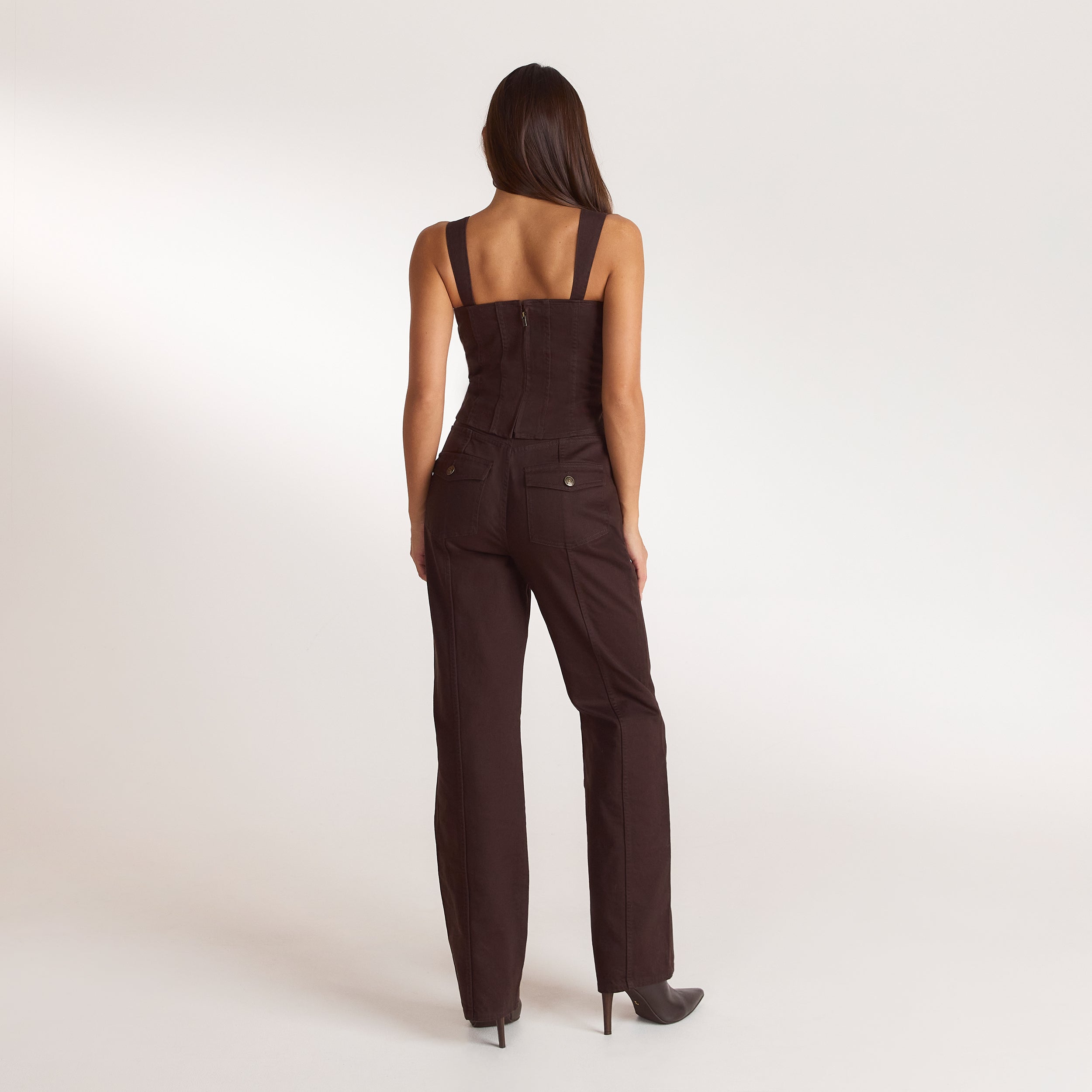 Denim Korsett-Top - Schokolade alternate