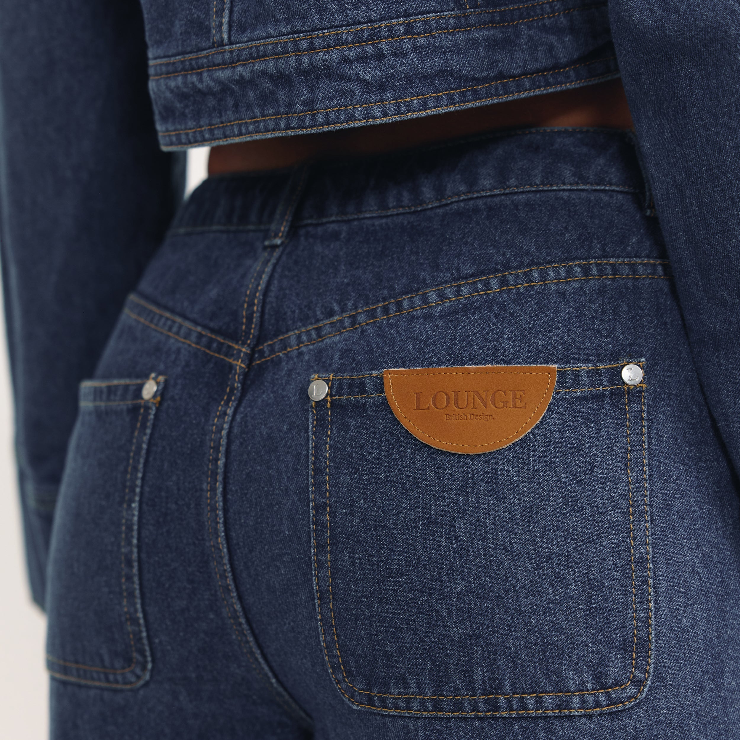 Hochtaillierte Jeans mit Weitem Bein | Hochtaillierte Jeans mit Weitem Bein - Blau