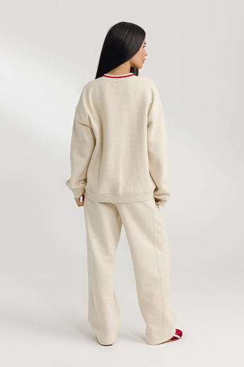 V-Neck Pullover - Haferflocken alternate