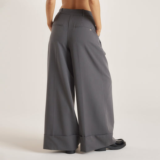 Tailored-Aufschlaghose - Anthrazit alternate