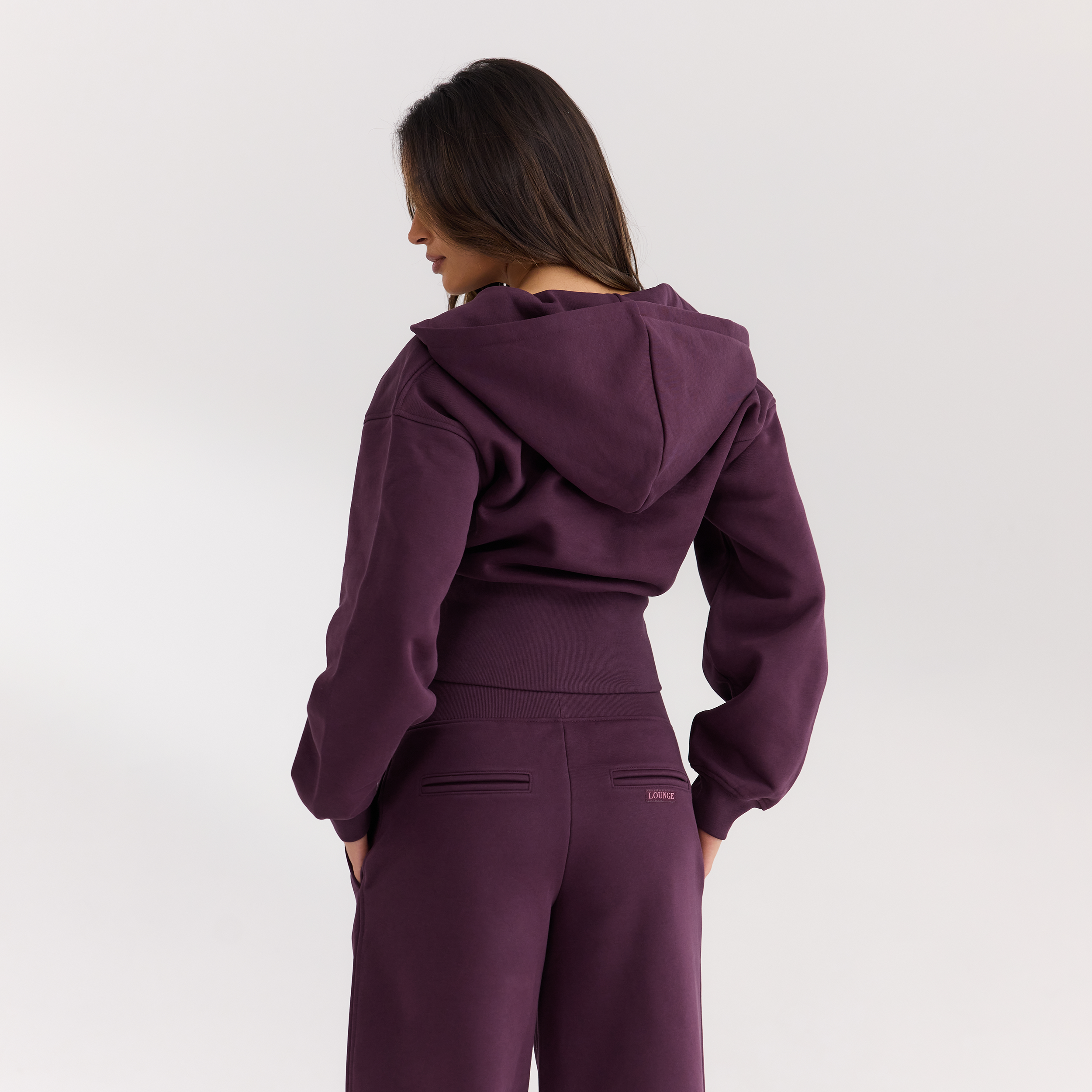 Taillierte Zip-Up Hoodie | Taillierte Zip-Up Hoodie - Kirschlack