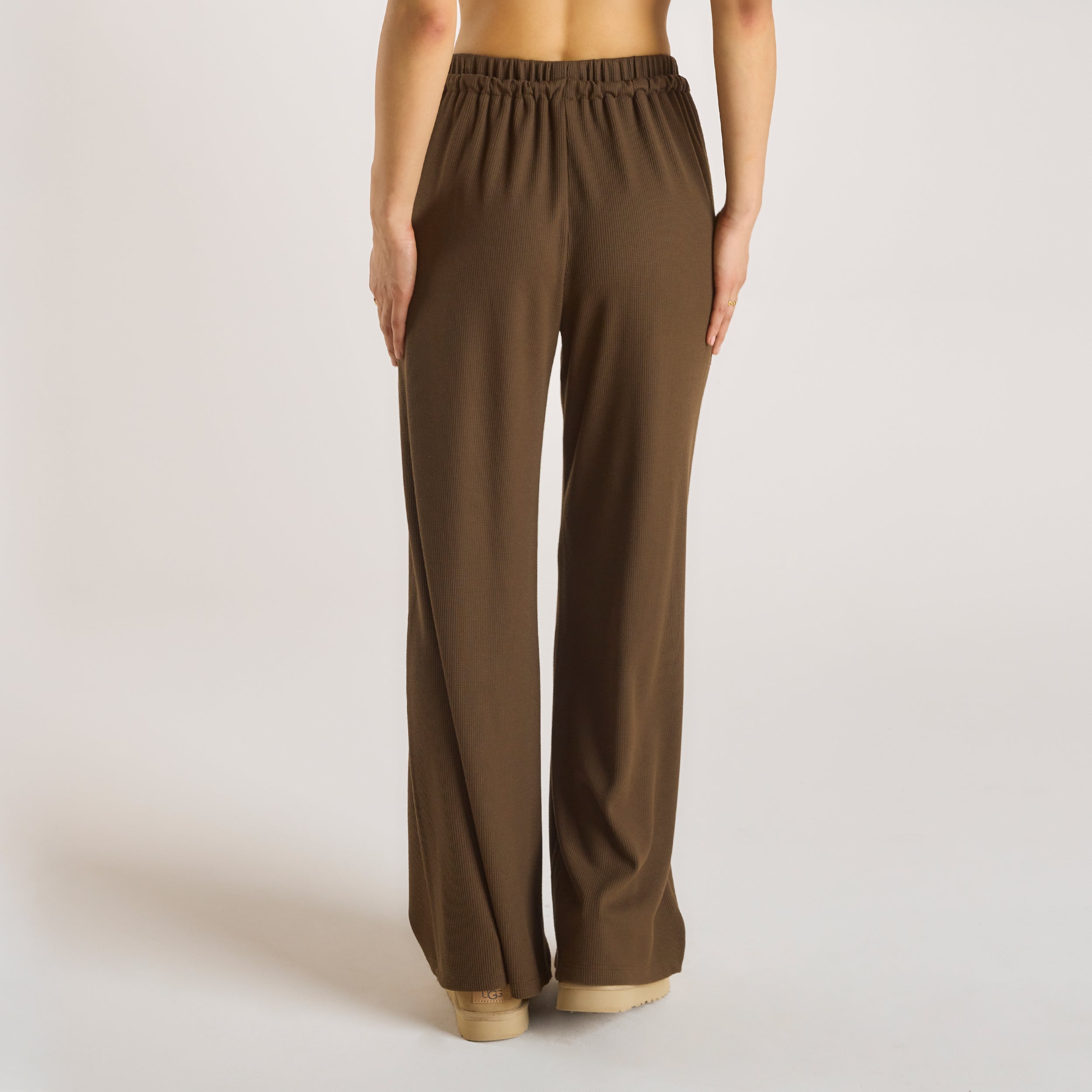Waffle Weite Hose | Waffle Weite Hose - Schokolade