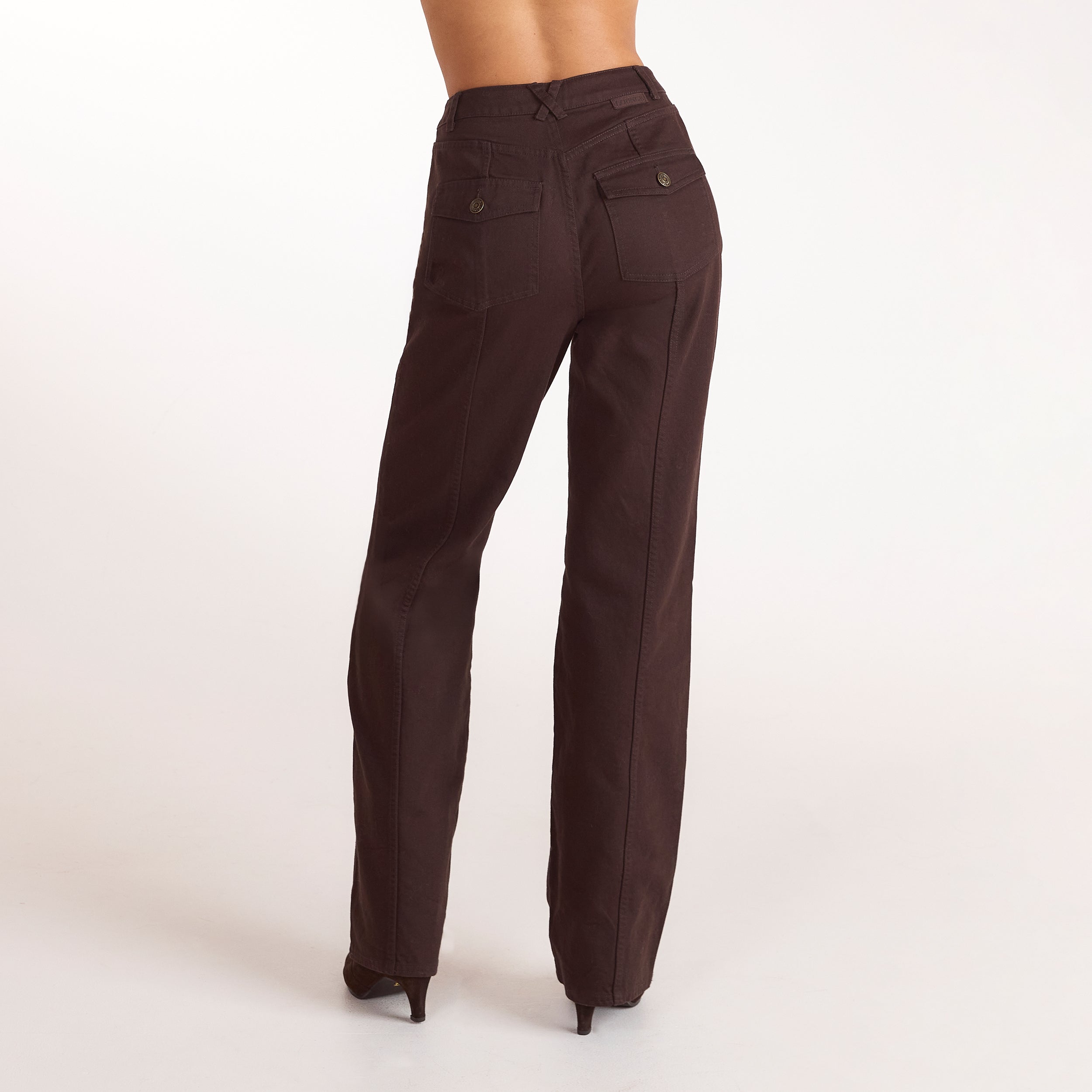 Denim Gerade-Jeans | Denim Gerade-Jeans - Schokolade
