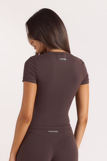 ContourSoft™ Kurzärmeliges T-Shirt - Dunkle Schokolade alternate