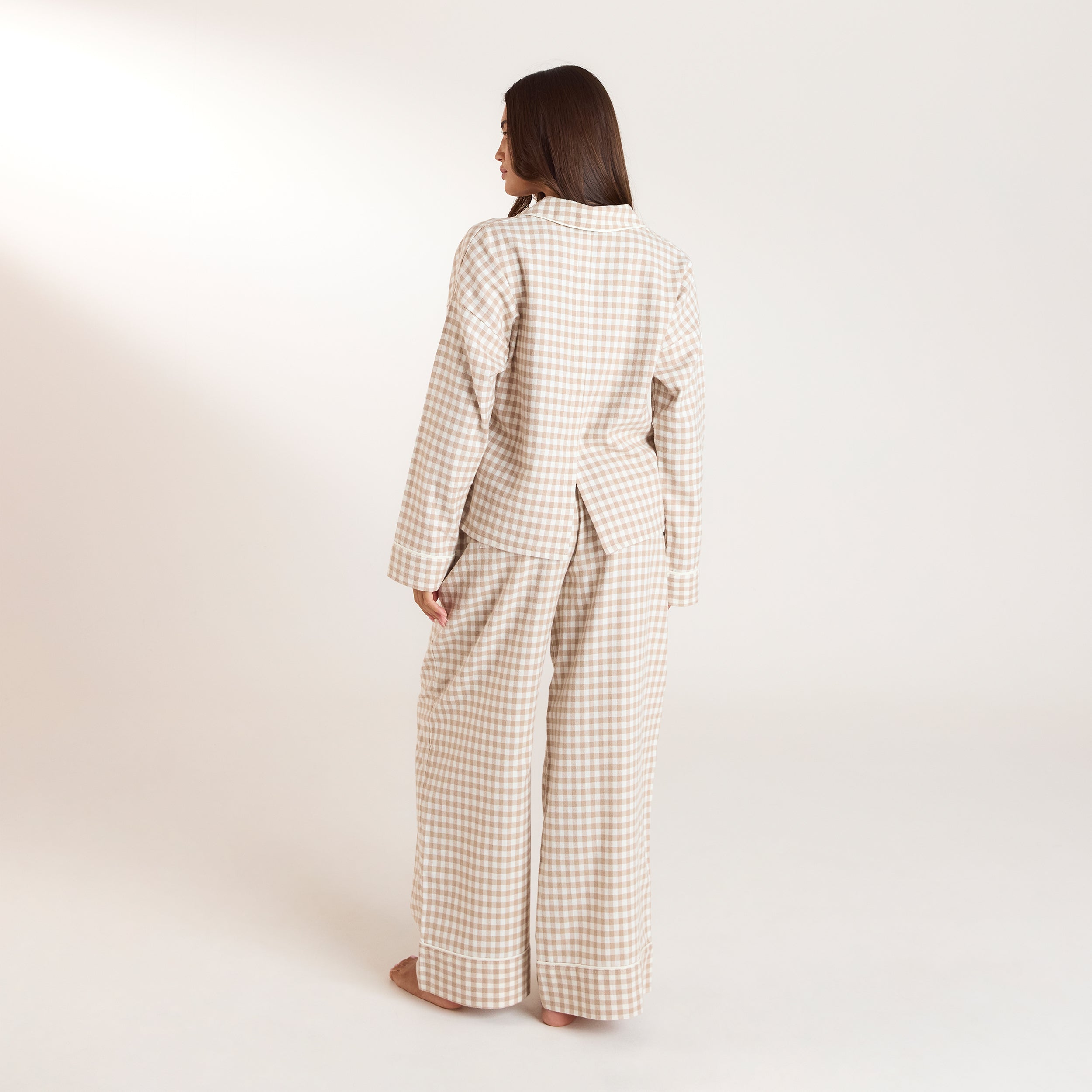 Gingham Pyjama Hose | Gingham Pyjama Hose - Beige