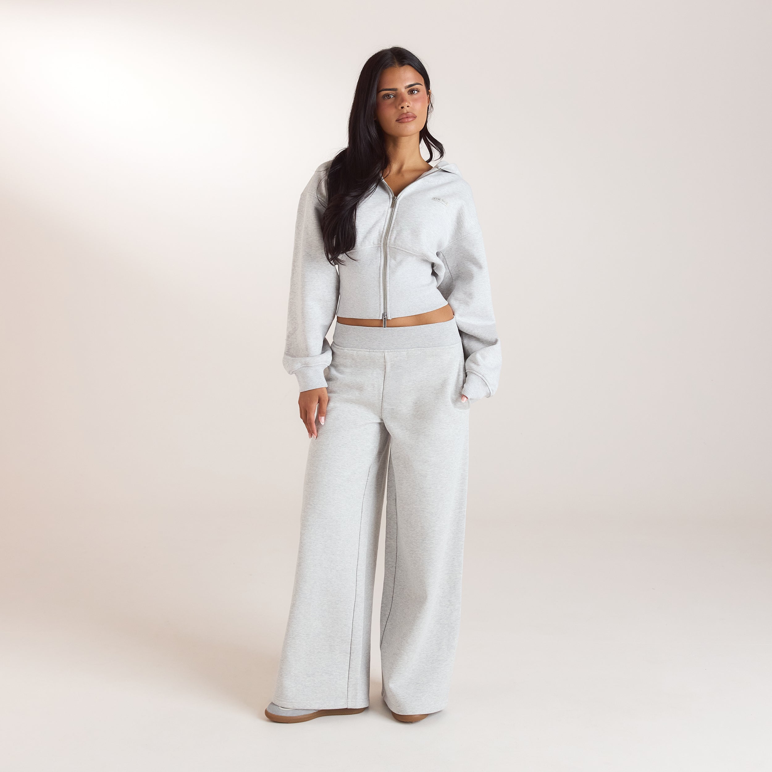 Taillierter Zip-Hoodie | Taillierter Zip-Hoodie - Grau