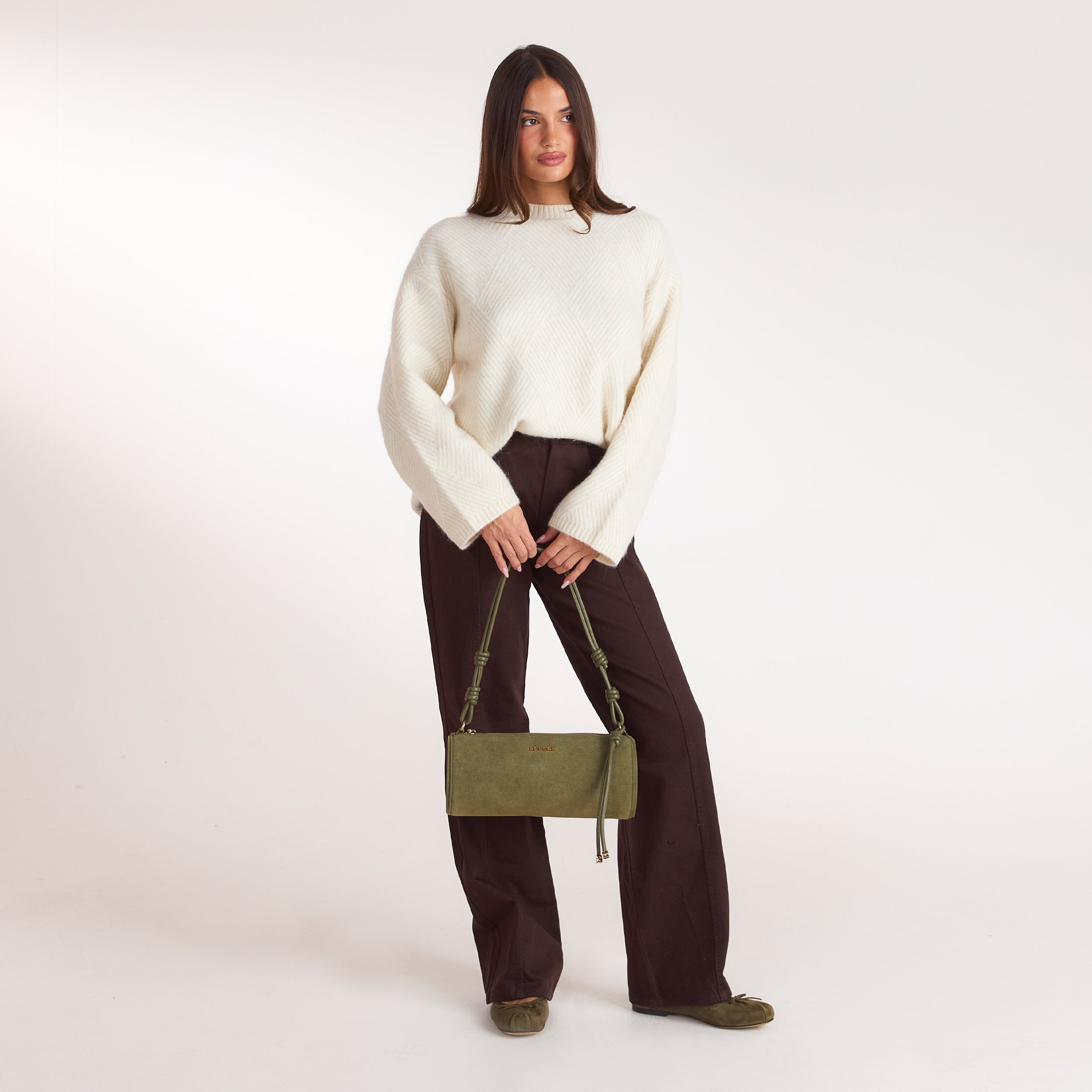 Miffy Barrel-Schultertasche | Miffy Barrel-Schultertasche - Olivgrün