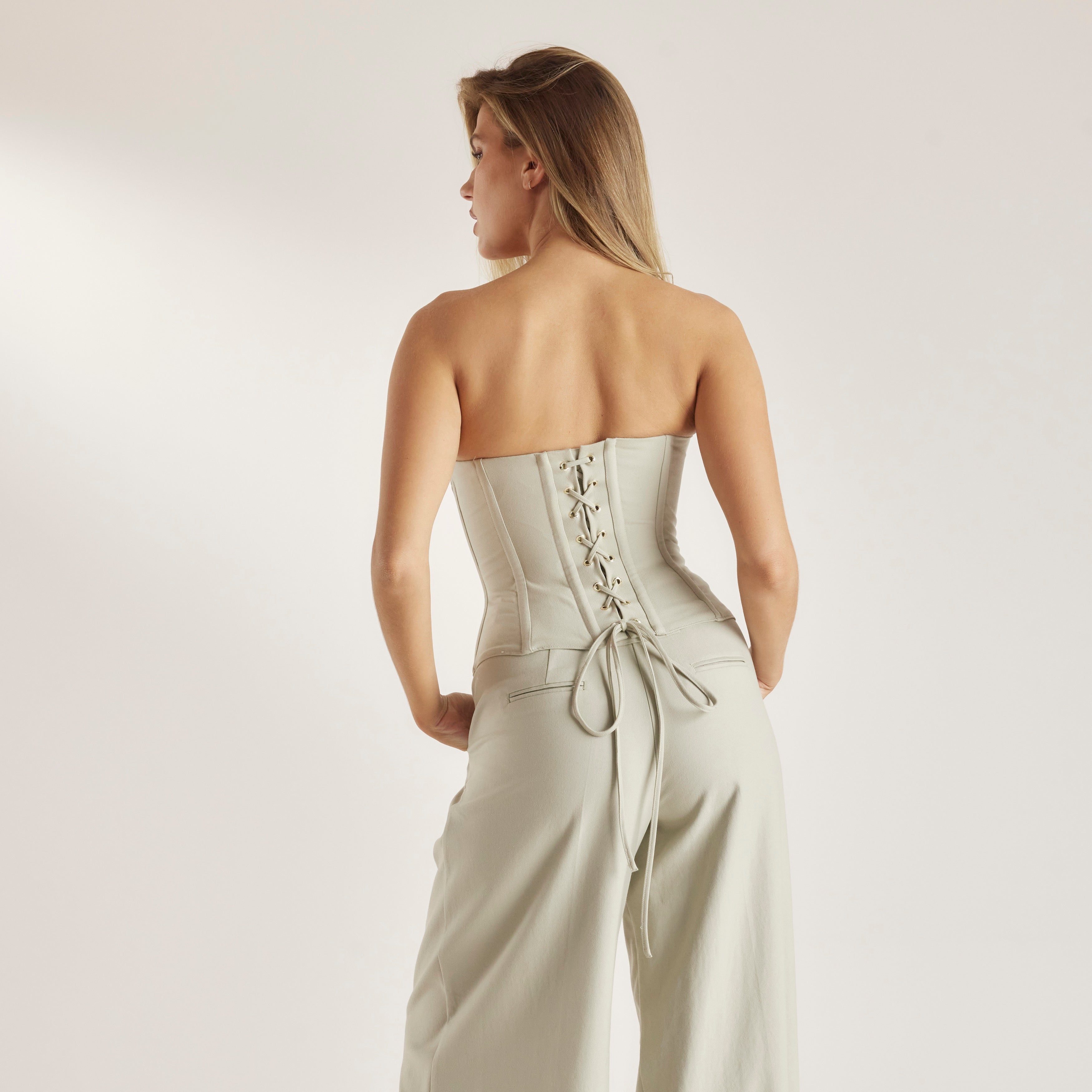 Bandeau Korsett-Oberteil - Salbei alternate