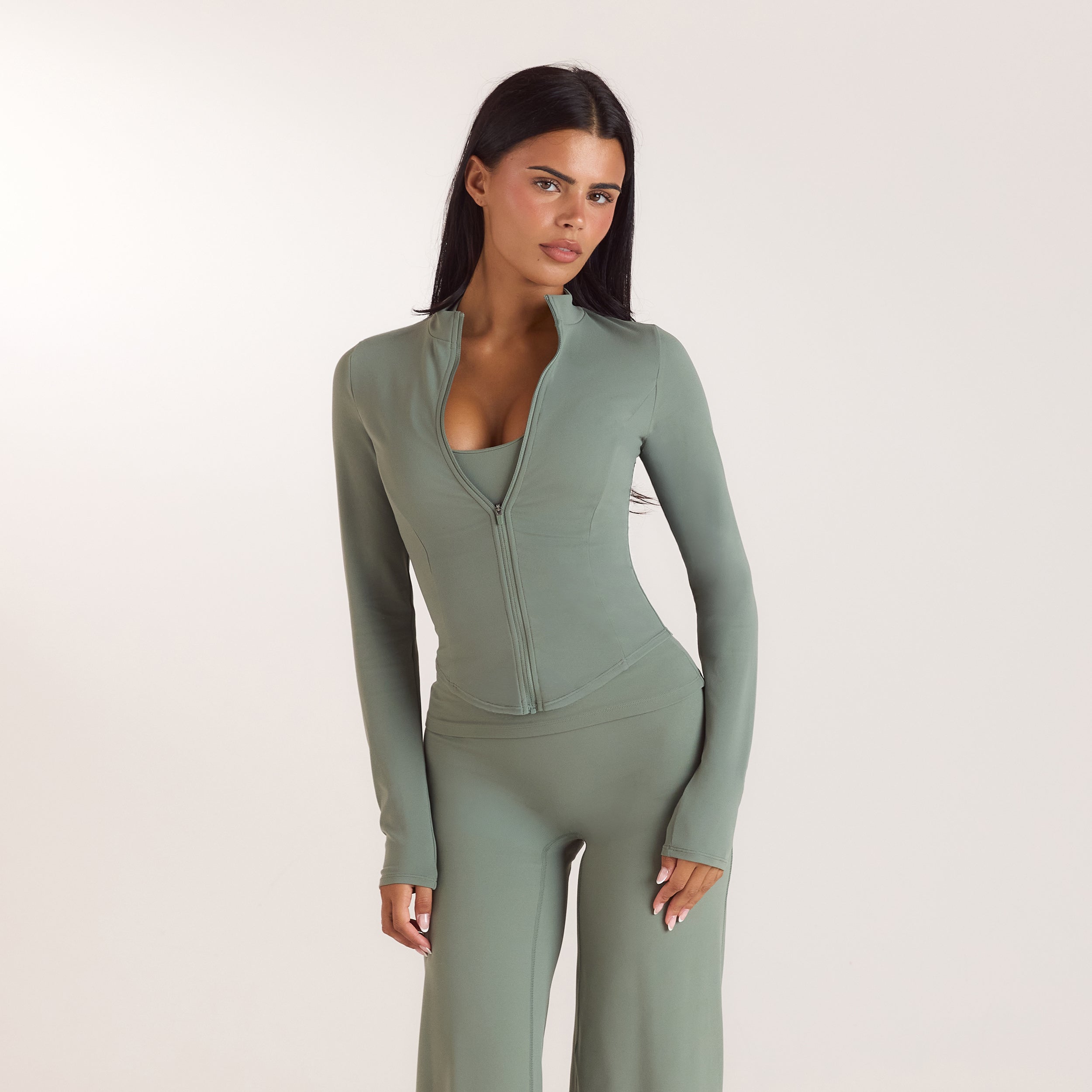 ContourSoft™ Zip-Up Jacke | ContourSoft™ Zip-Up Jacke - Salbei
