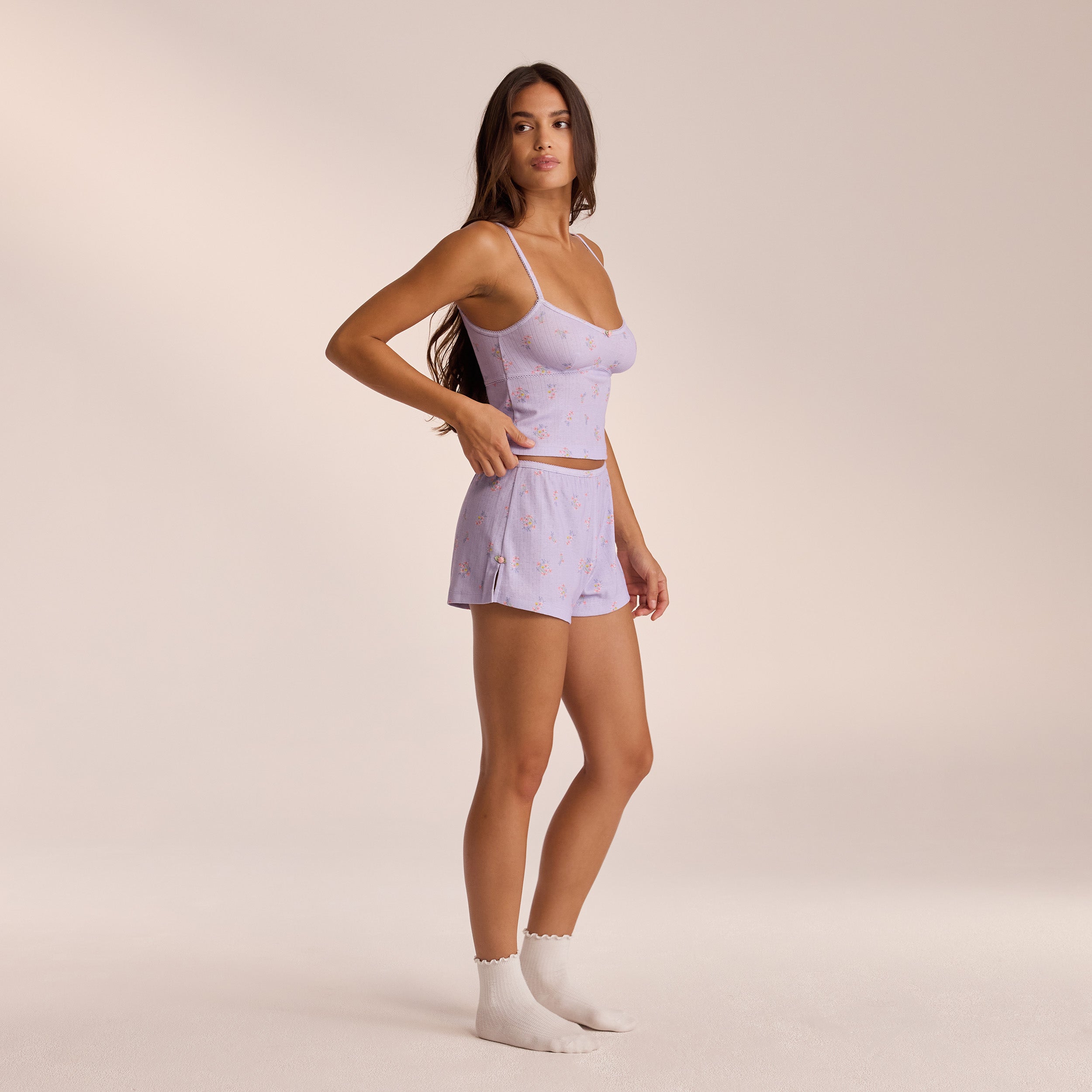 Pointelle Pyjamashorts  | Ava, XS
