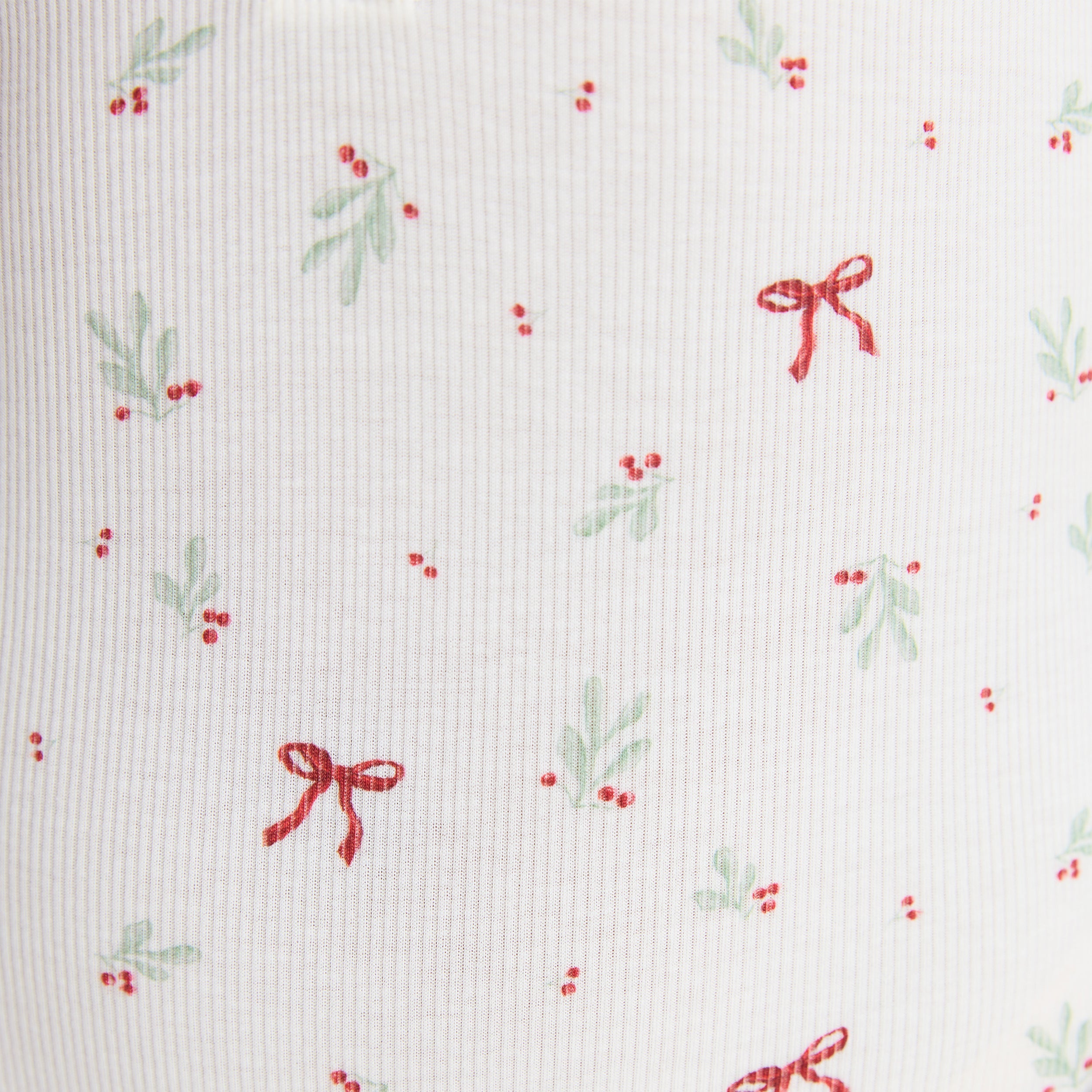 Mistletoe Gerippter Einteiler  | Mistletoe Gerippter Einteiler  - Schleife Muster