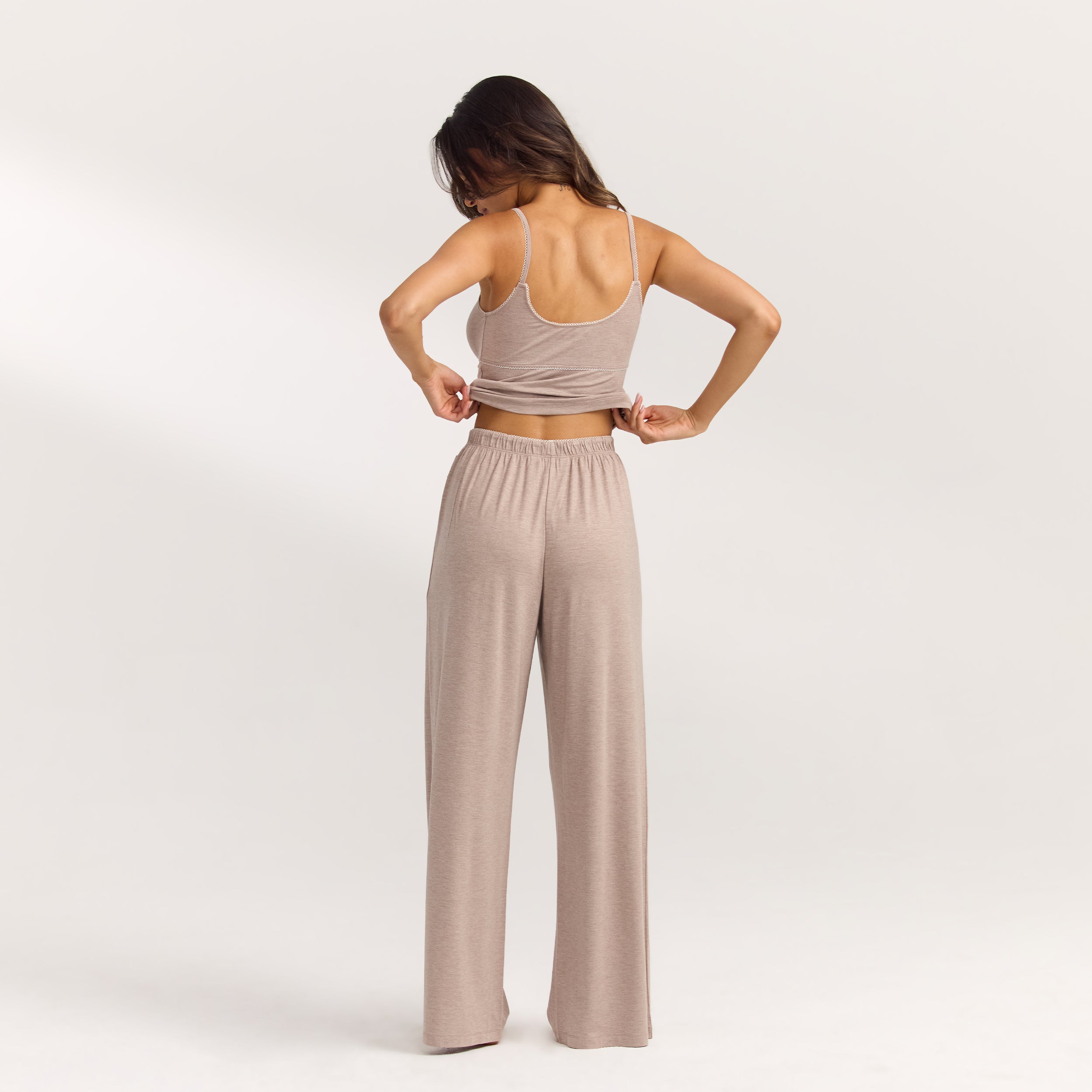 Modal Pyjama Hosen | Modal Pyjama Hosen - Braune Melange