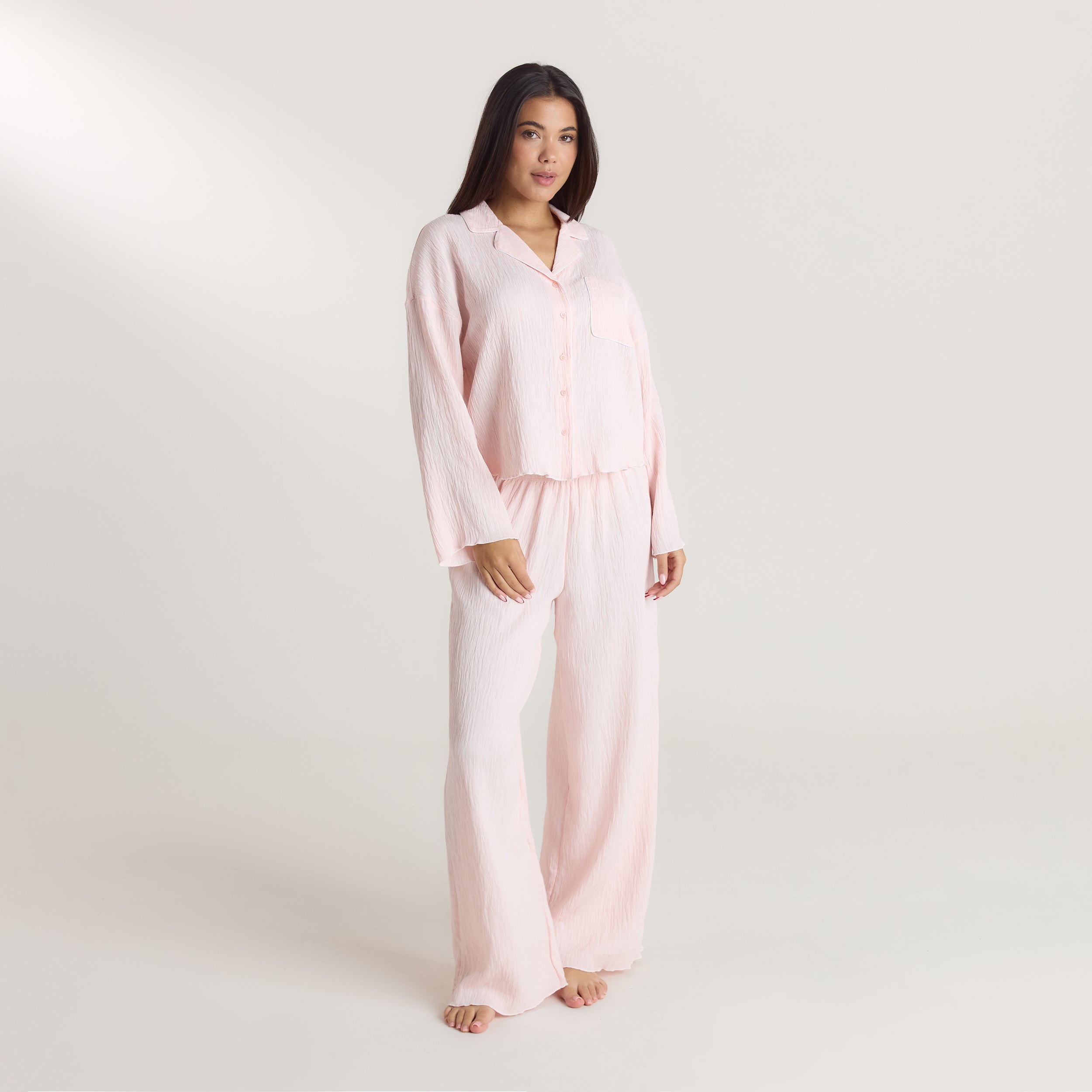 Crinkle Pyjamahose | Crinkle Pyjamahose - Rosa
