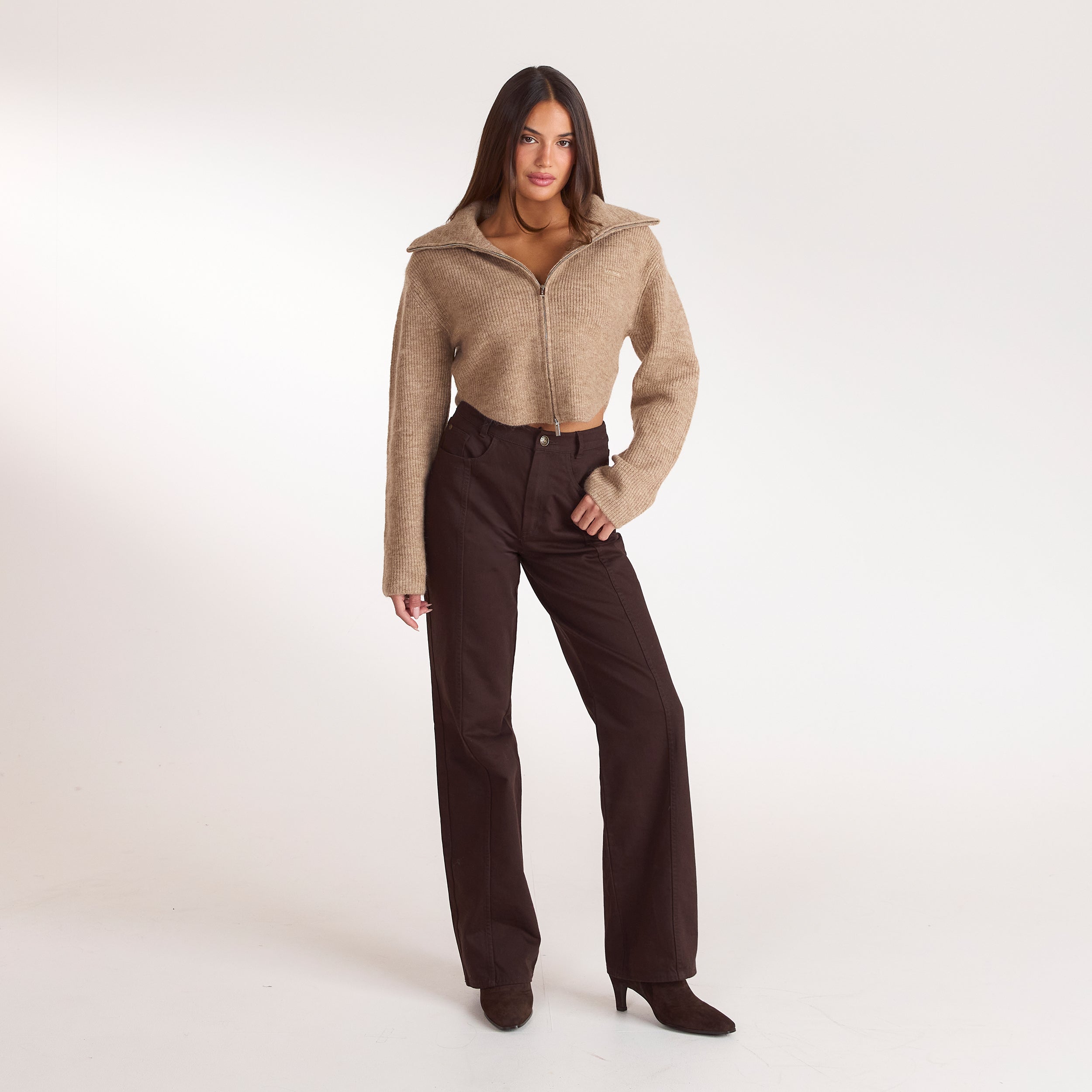 Strukturierte Strickjacke | Strukturierte Strickjacke - Keks