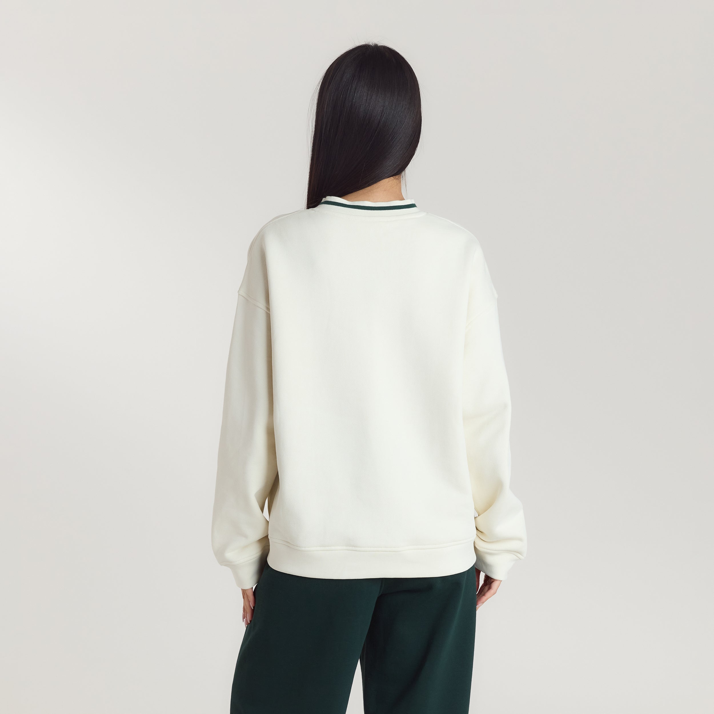 Lounge Living V-Neck Pullover | Lounge Living V-Neck Pullover - Crèmefarben