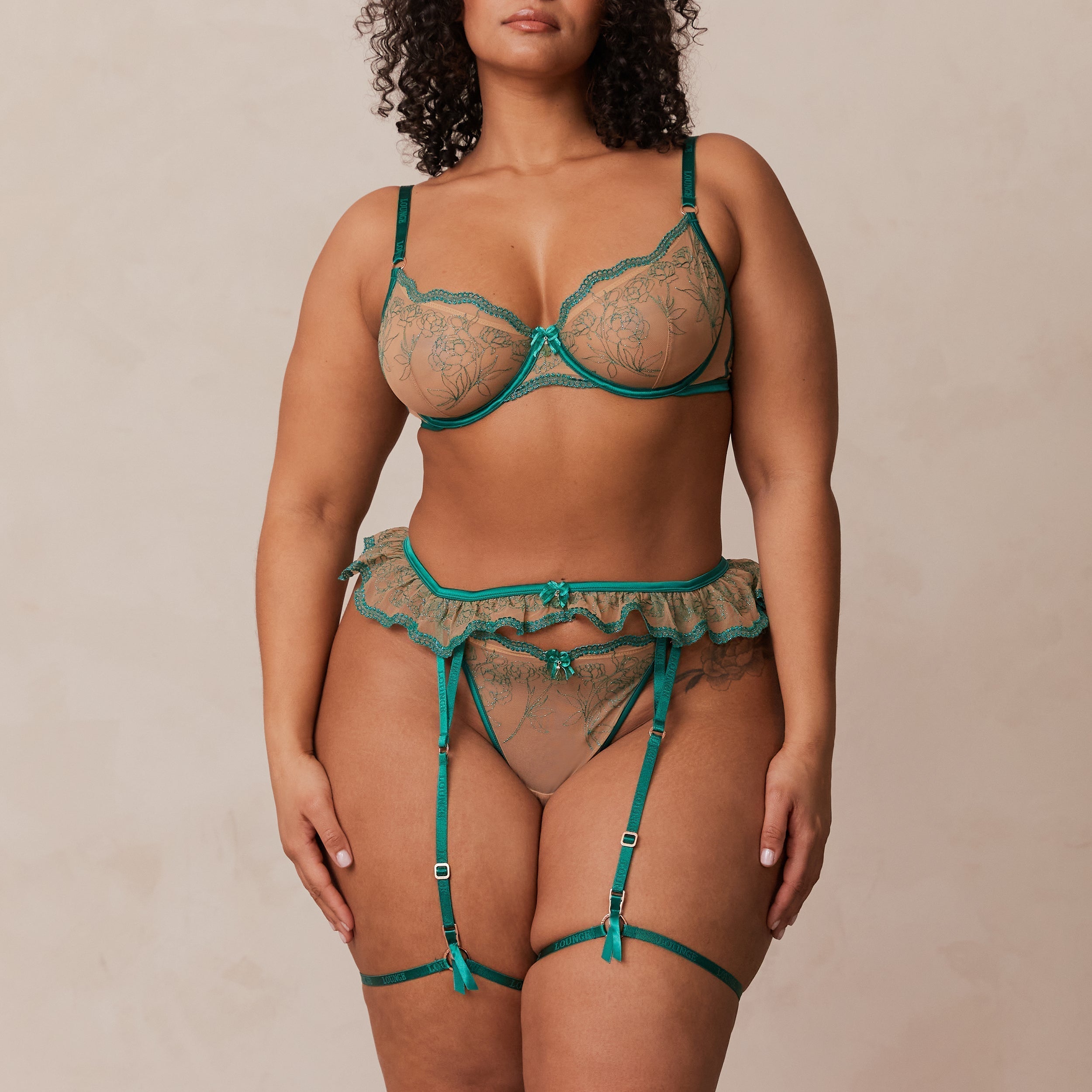 Celine Intimates String und Strumpfgürtel | Celine Intimates String und Strumpfgürtel - Grün