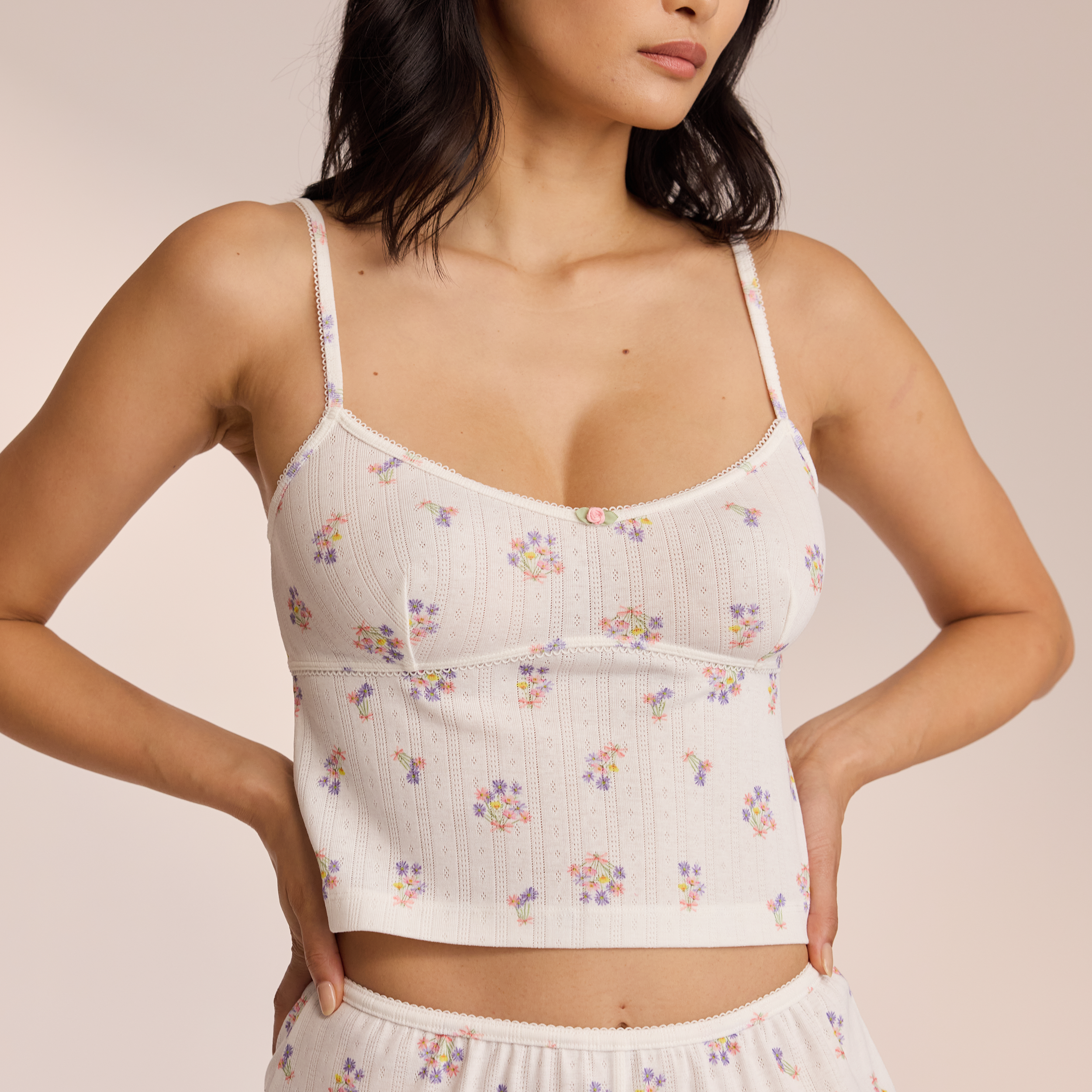 Pointelle Cami Pyjamatop   | Miki, S