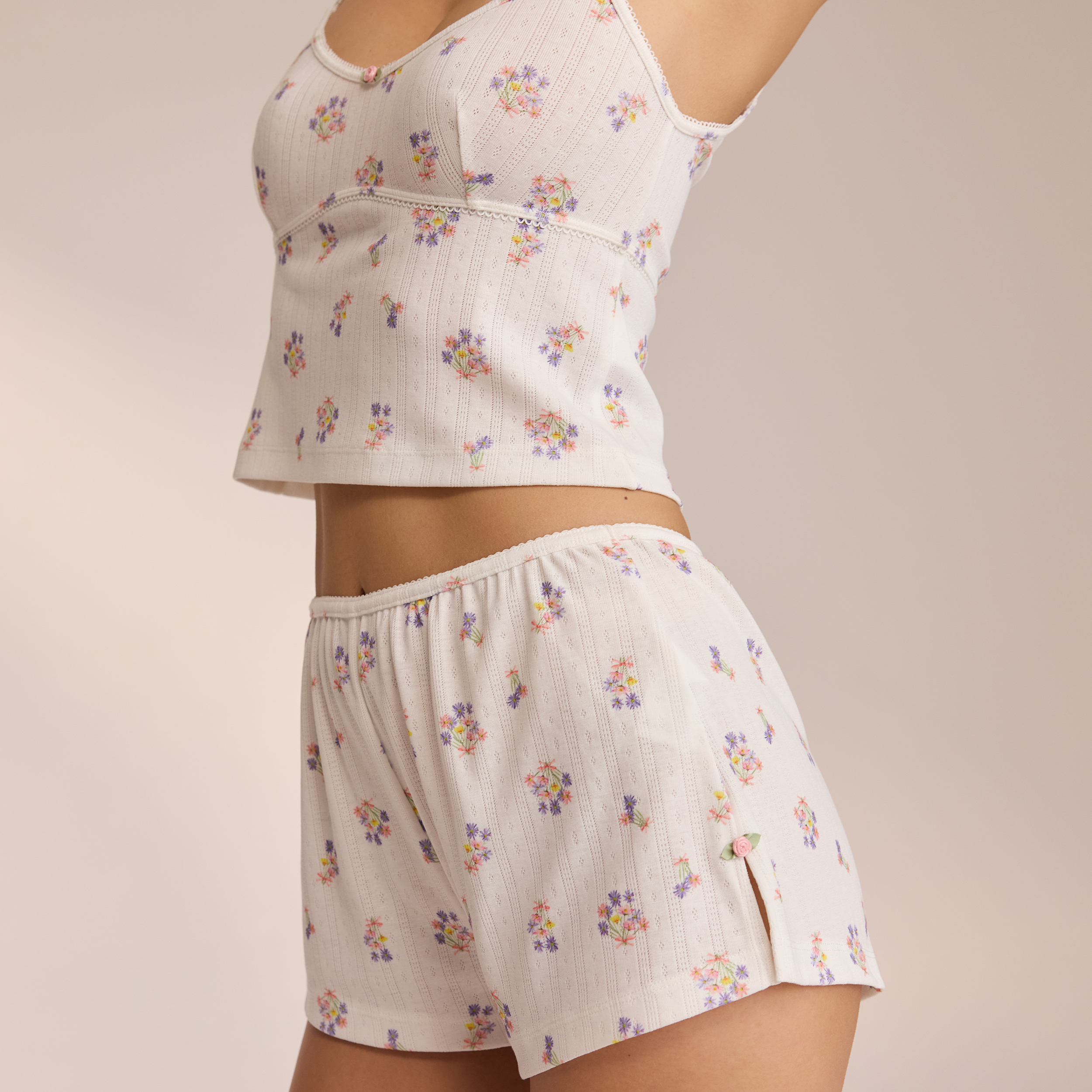 Pointelle Pyjamashorts | Miki, S