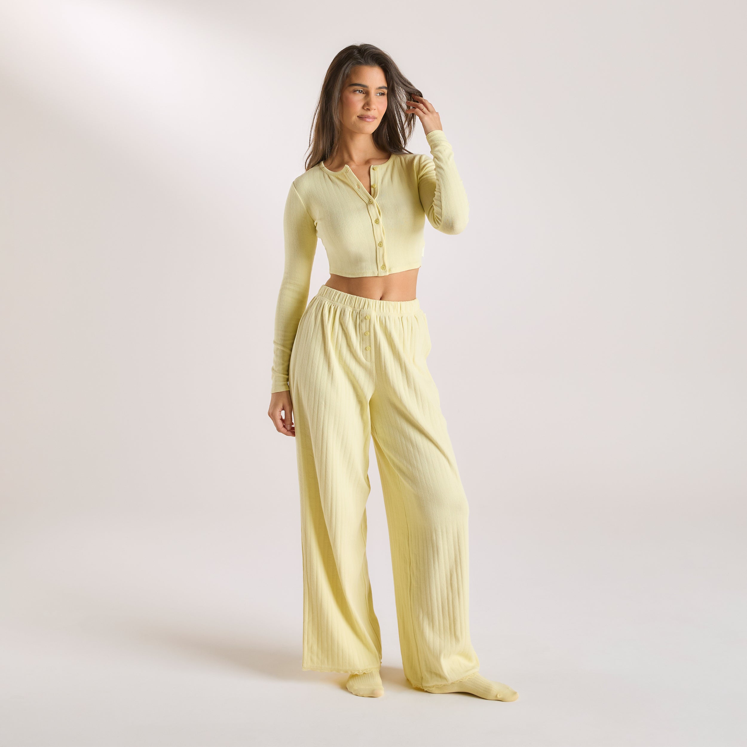 Pointelle Pyjama-Hosen | Pointelle Pyjama-Hosen - Butterblume