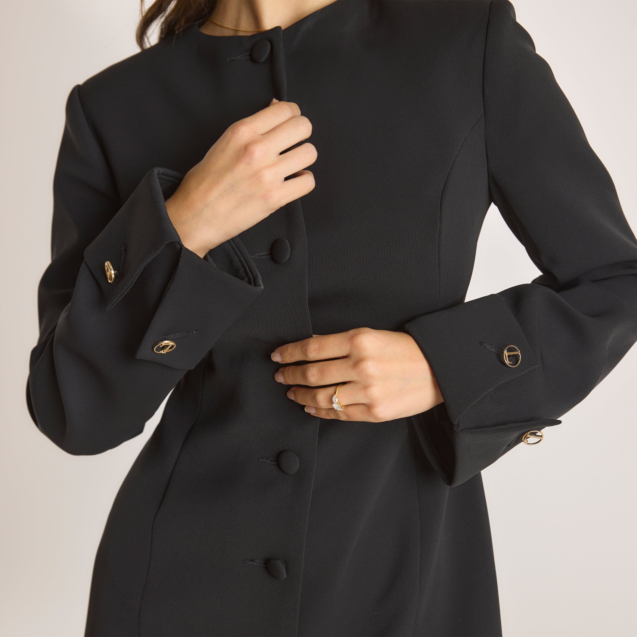 Strukturierter Kleid | Strukturierter Kleid - Black