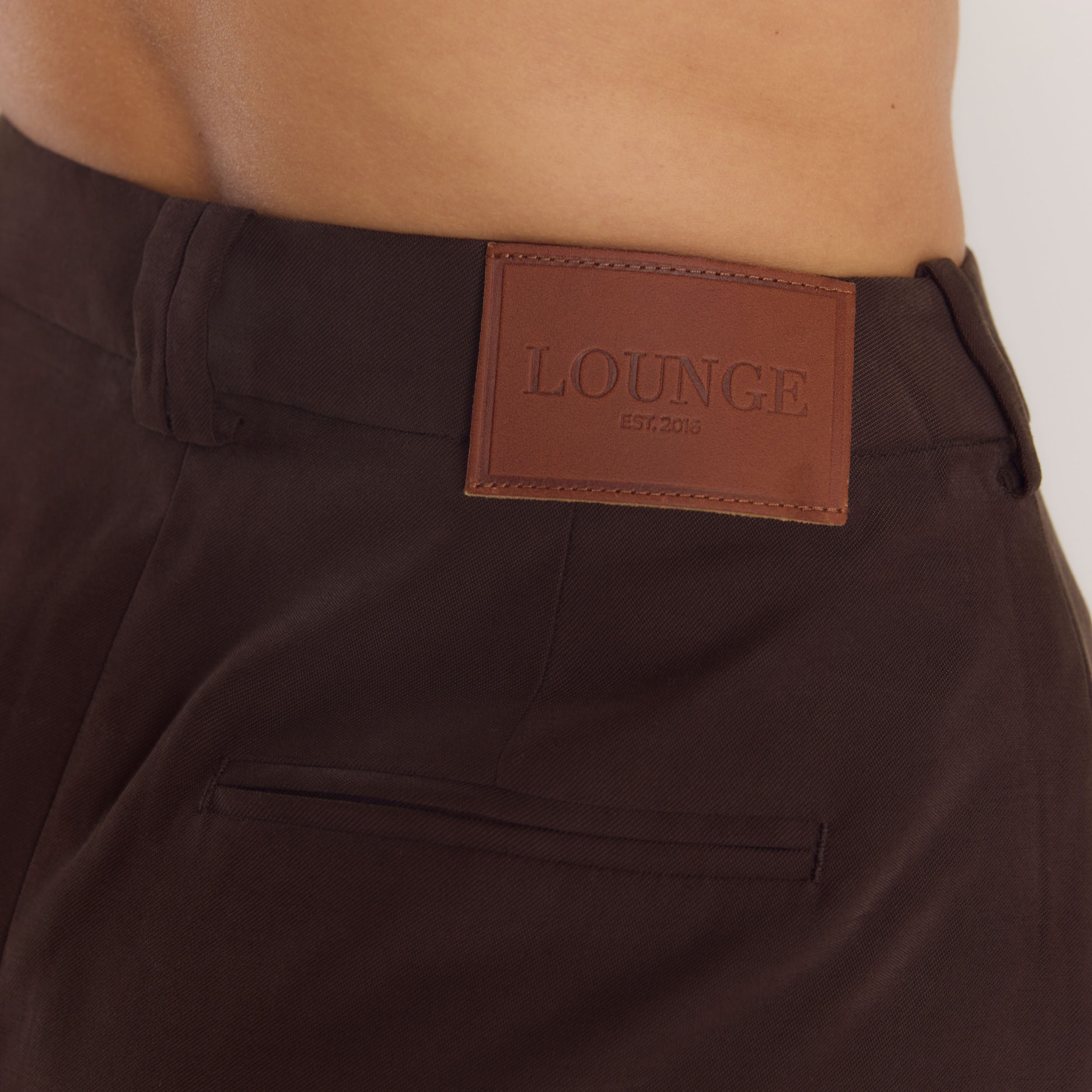 Hochtaillierte Tailored-Shorts | Hochtaillierte Tailored-Shorts - Schokolade