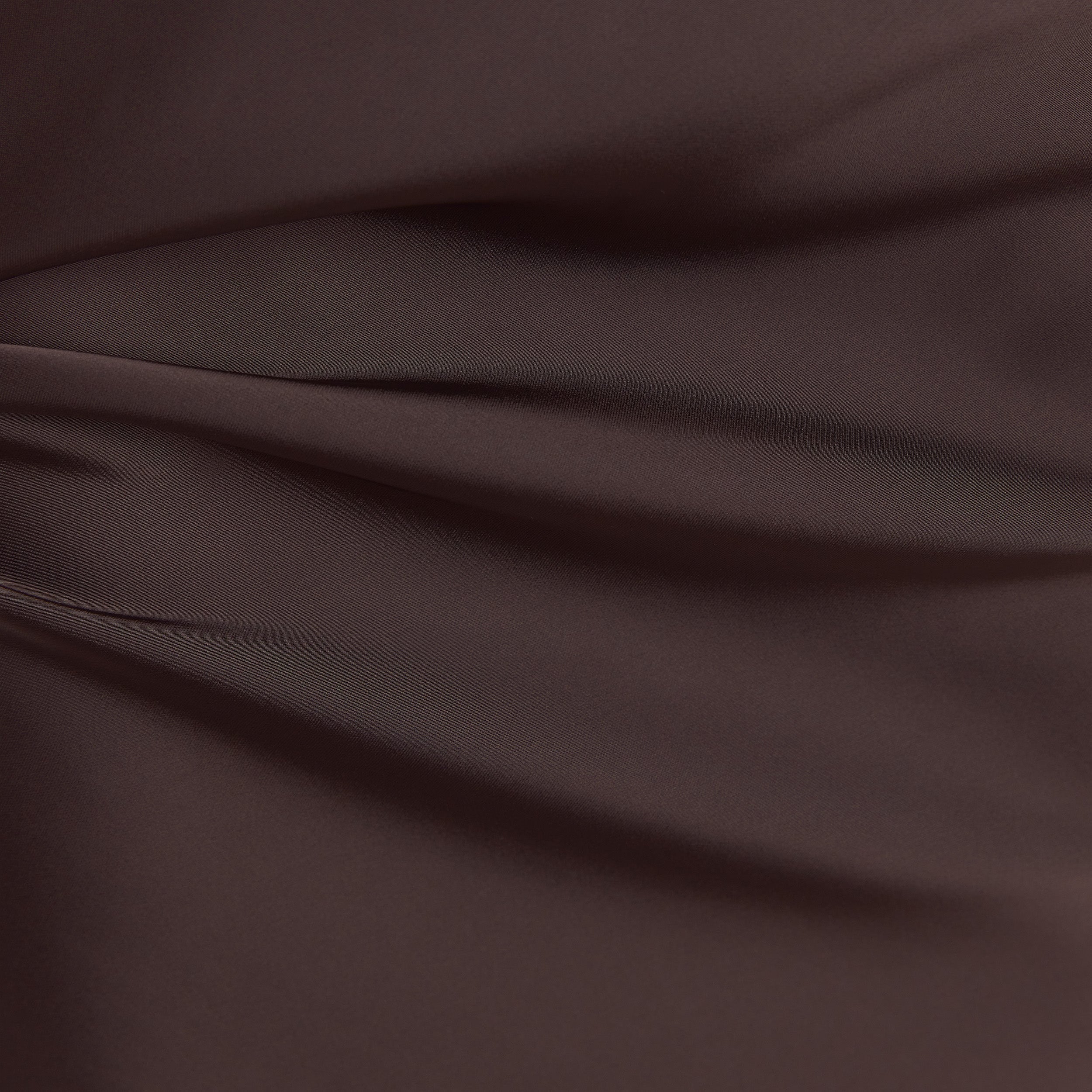 Satin-Maxirock | Satin-Maxirock - Schokolade