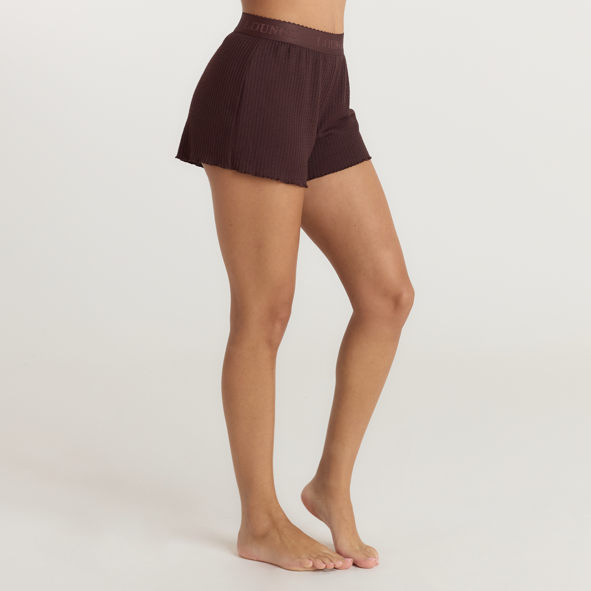 Soft Waffle Pyjama-Shorts | Soft Waffle Pyjama-Shorts - Dunkle Schokolade