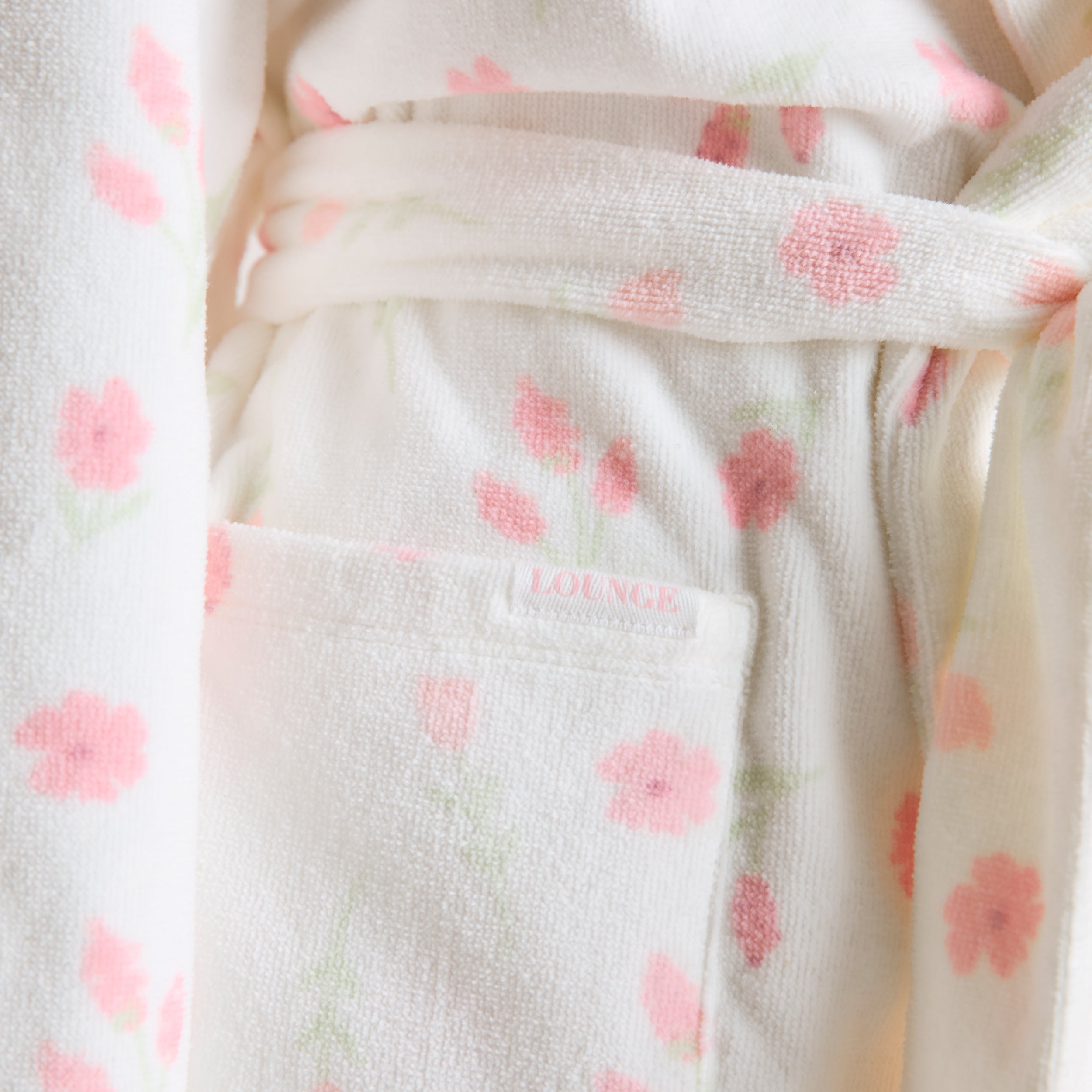 Frotteebademantel | Frotteebademantel - Florales Muster