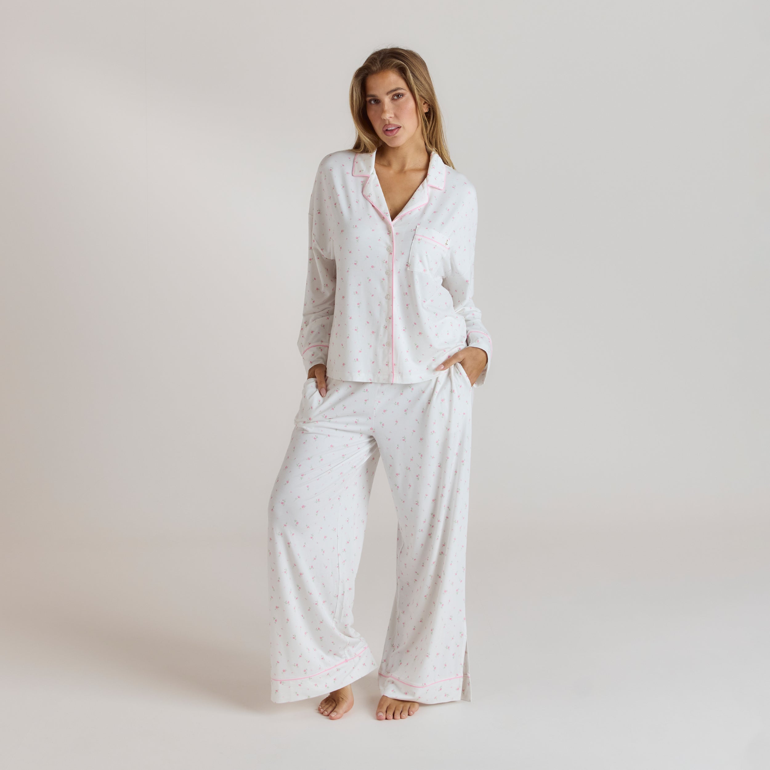 Modal Pyjamahemd | Modal Pyjamahemd - Florales Muster