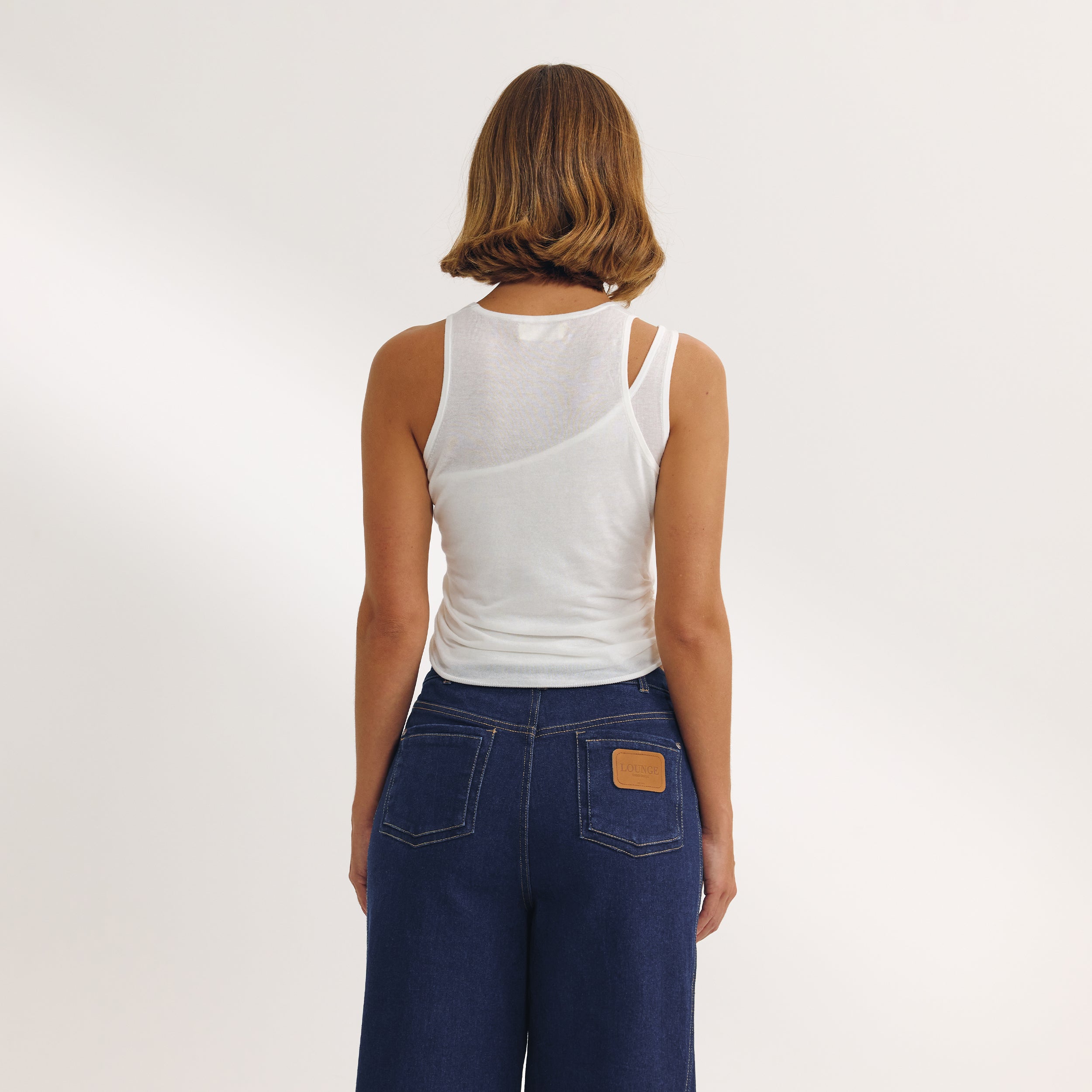 Mehrlagiges Tanktop | Mehrlagiges Tanktop - Weiss