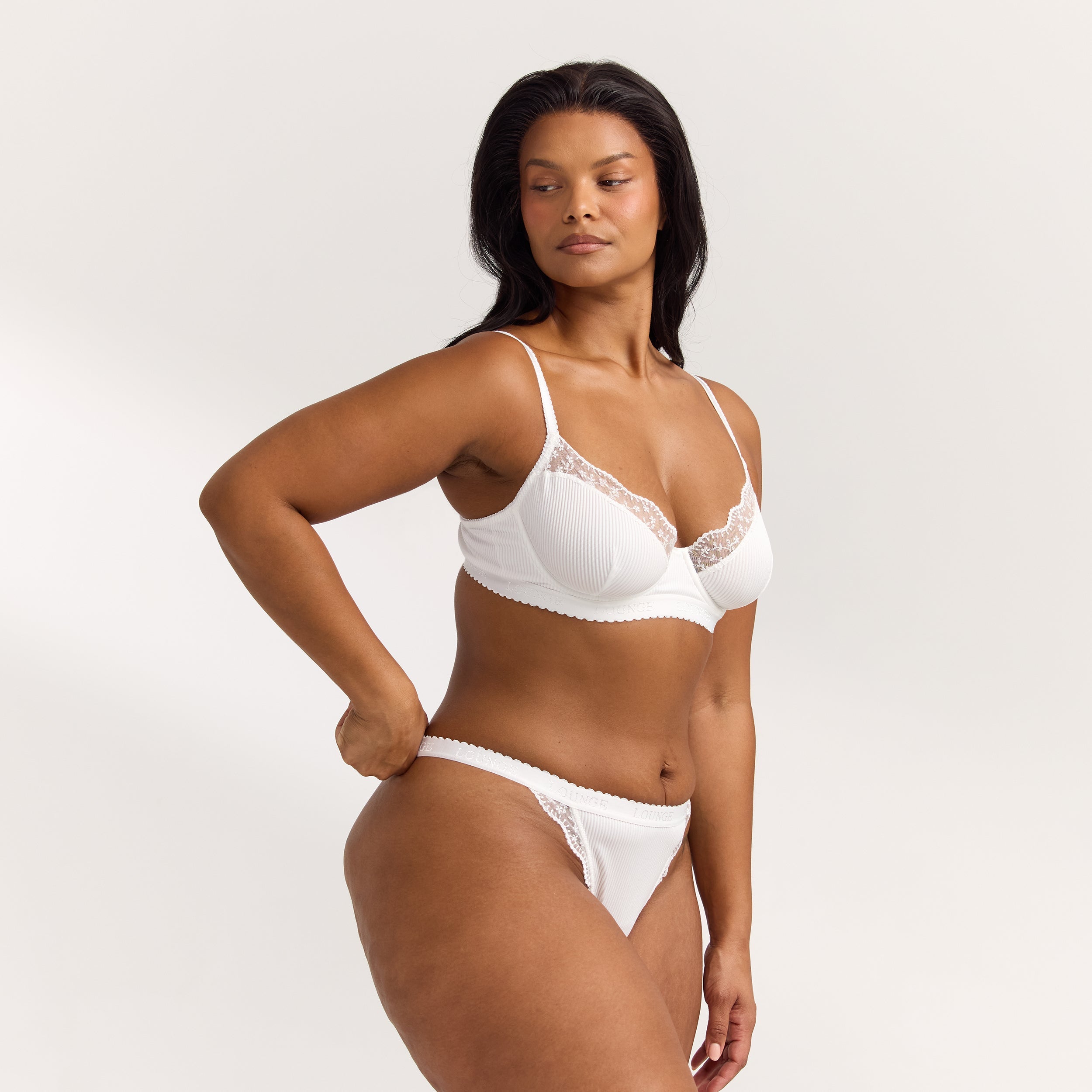 Ribbed Balcony BH | Ribbed Balcony BH - Weiss