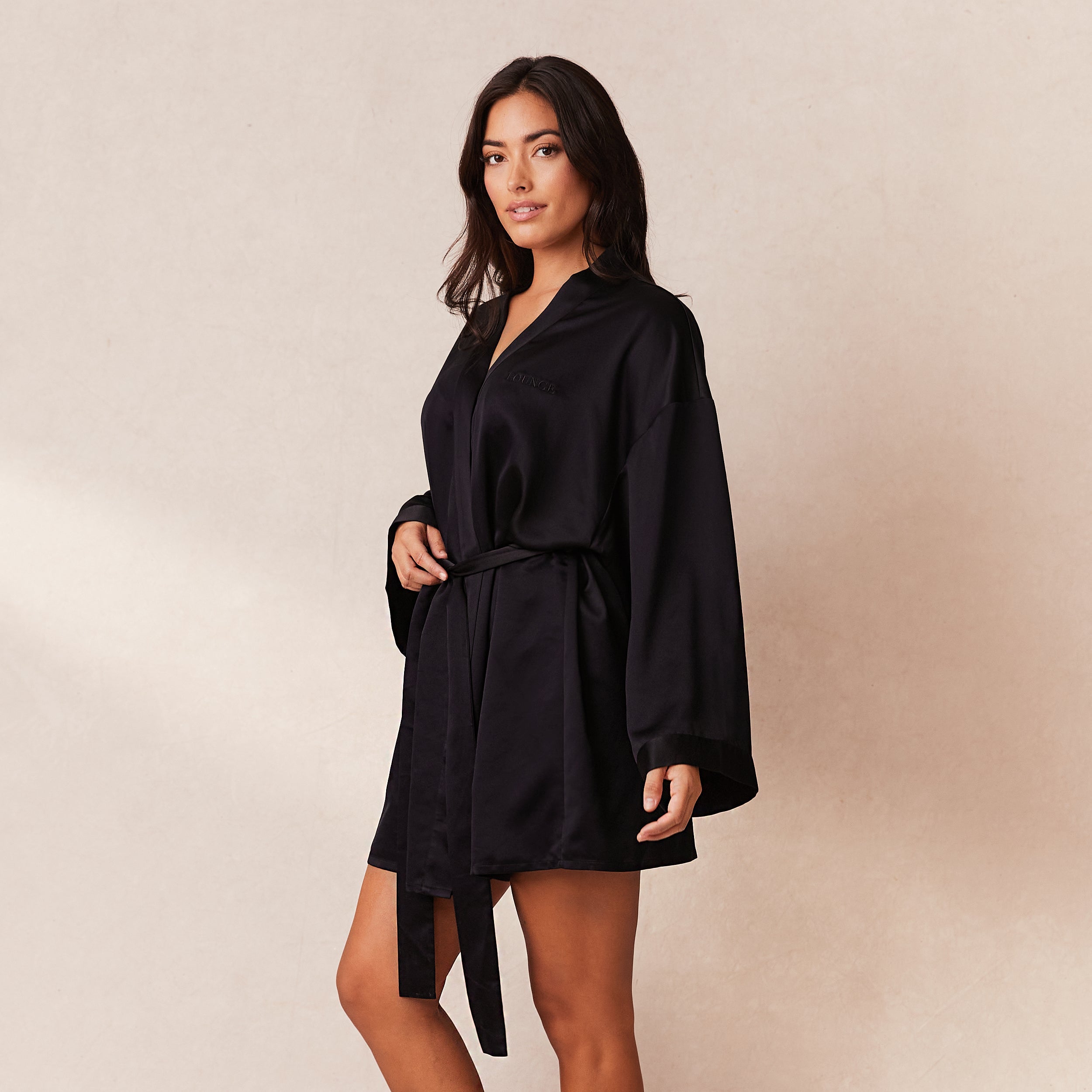 Signature Satin-Morgenmantel | Samaria, XS-S